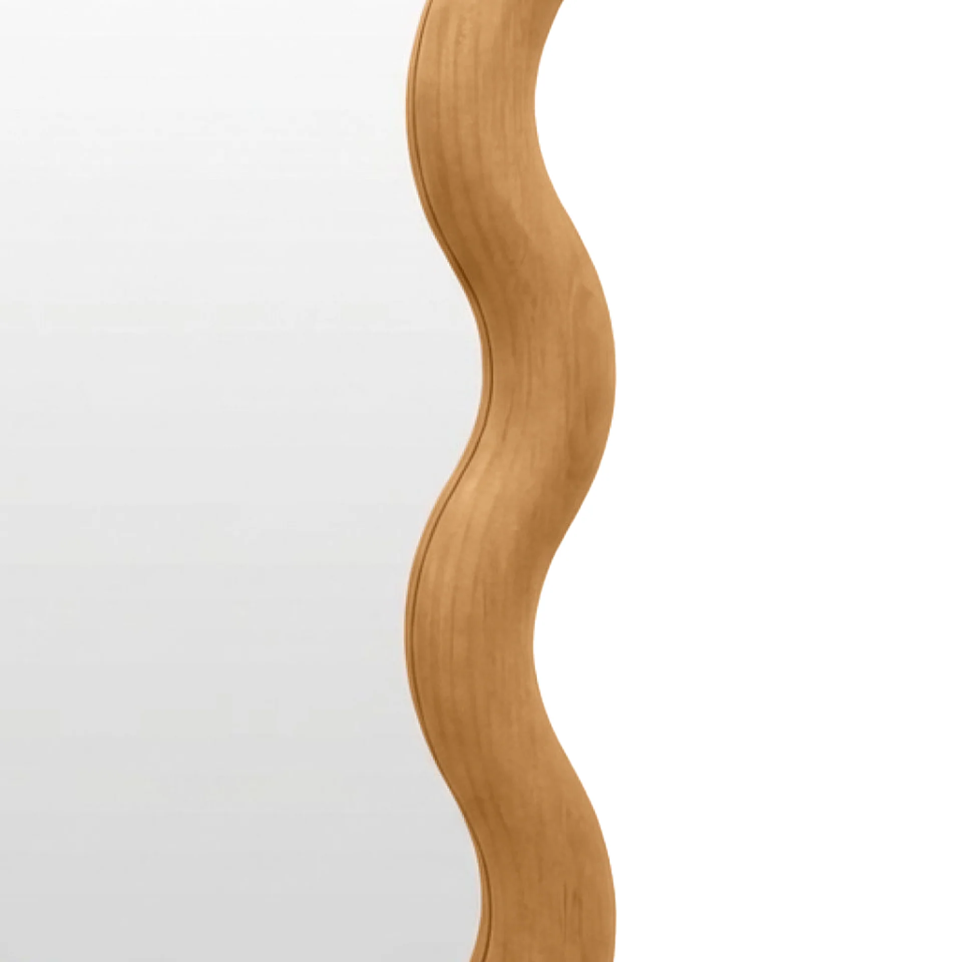 Ripple Wavy Wooden Wall Mirror 91CM - Warm Walnut - Image 25