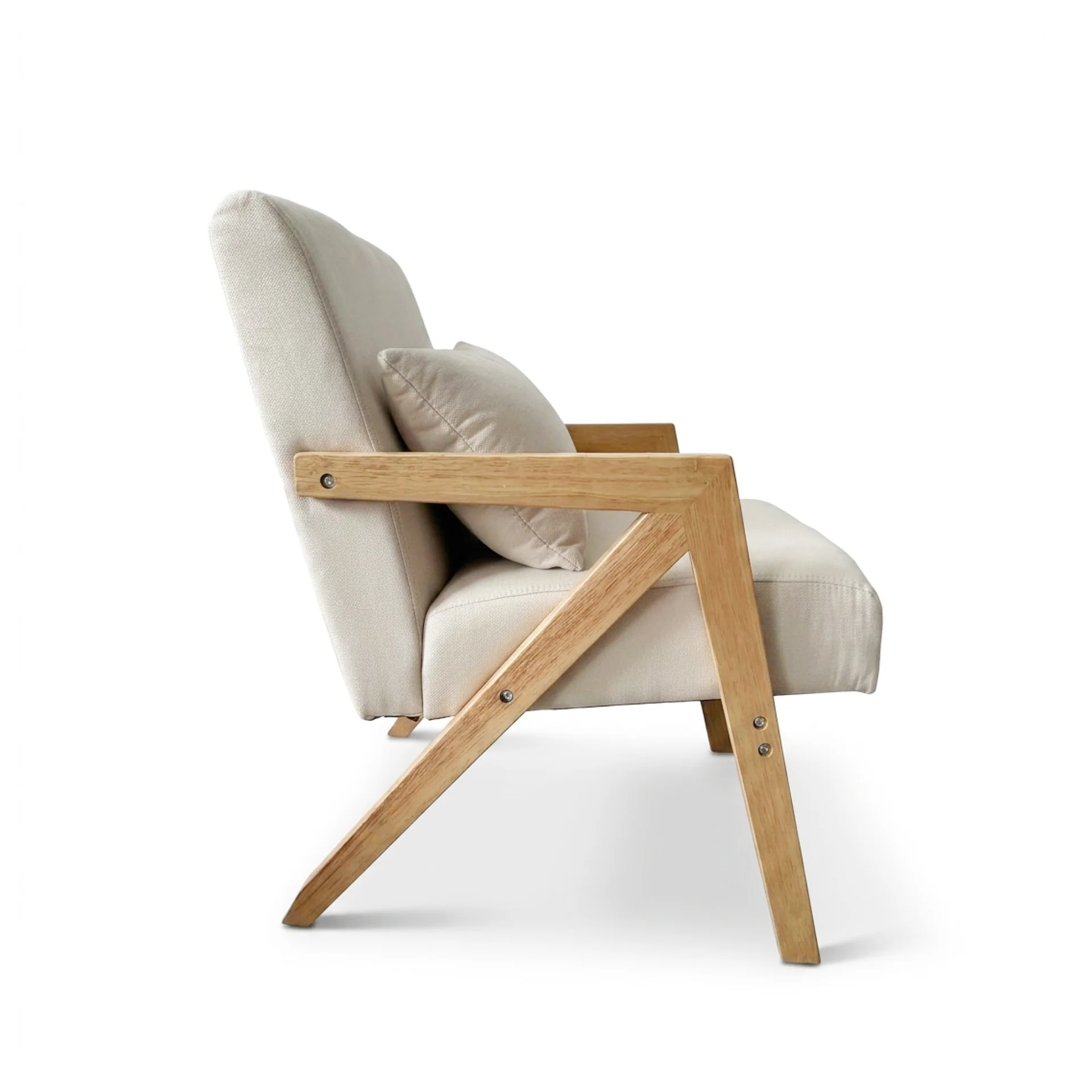 Aalto Velvet Armchair - Beige - Image 9