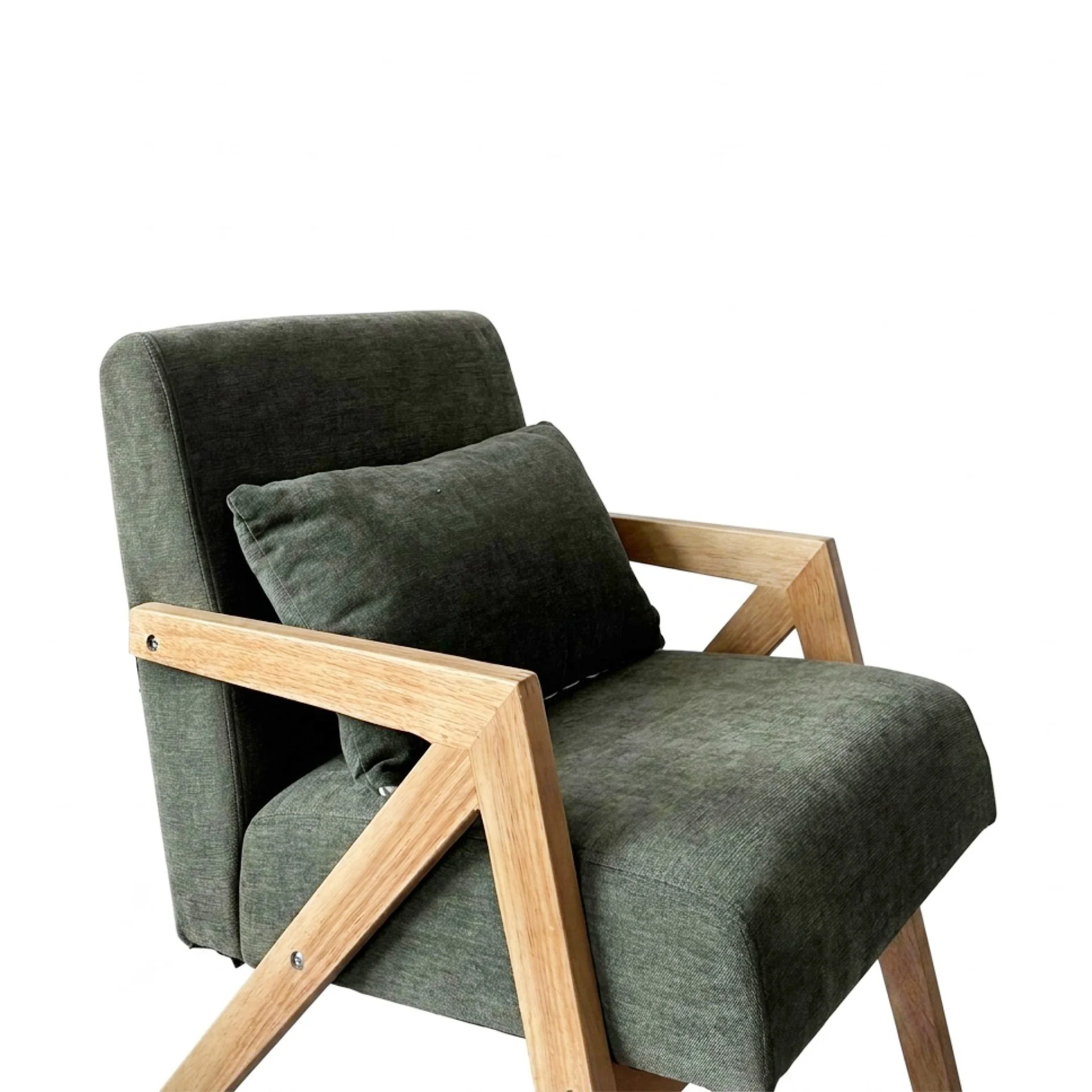Aalto Velvet Armchair - Dark Green - Image 12