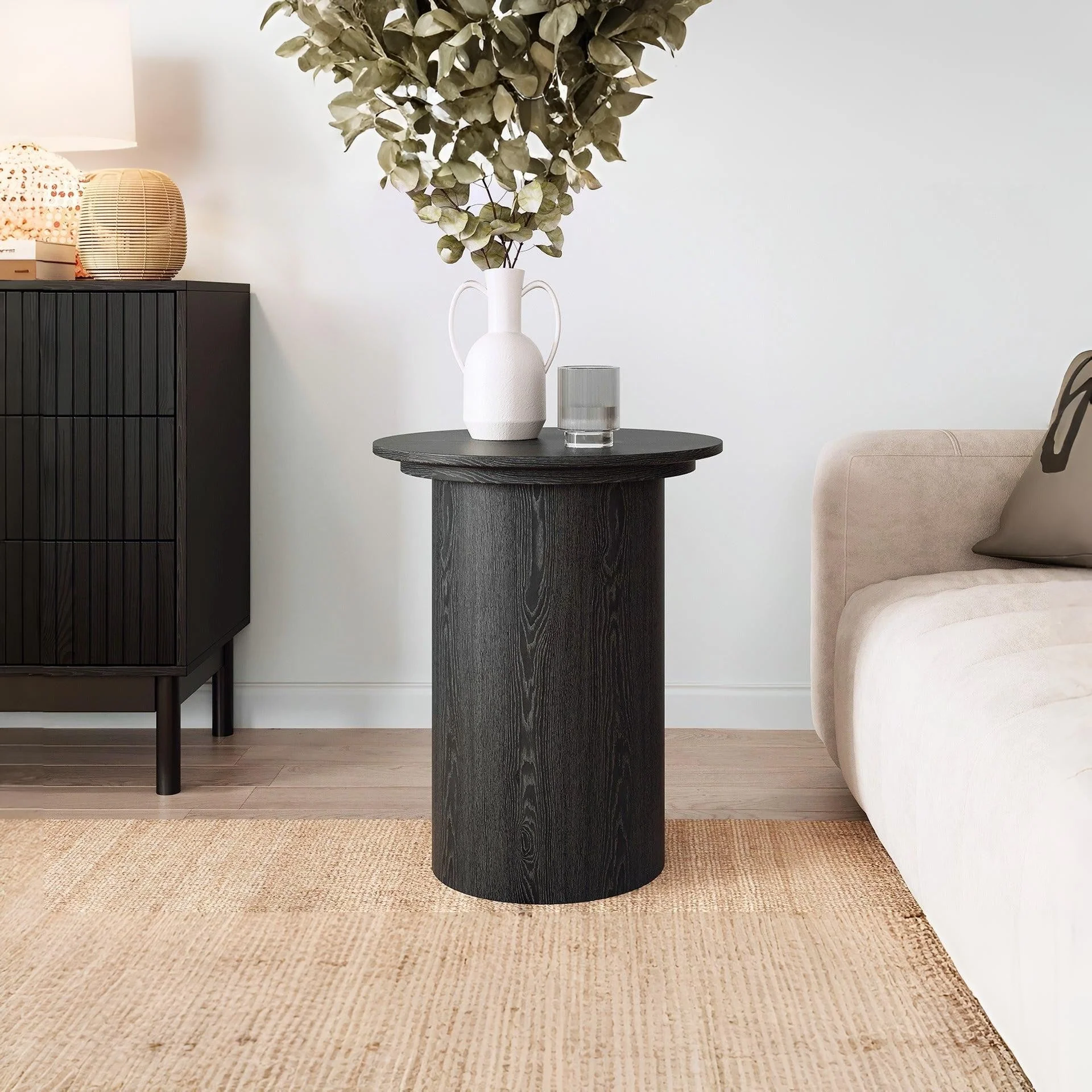 Adley Round Coffee Table 45cm - Black