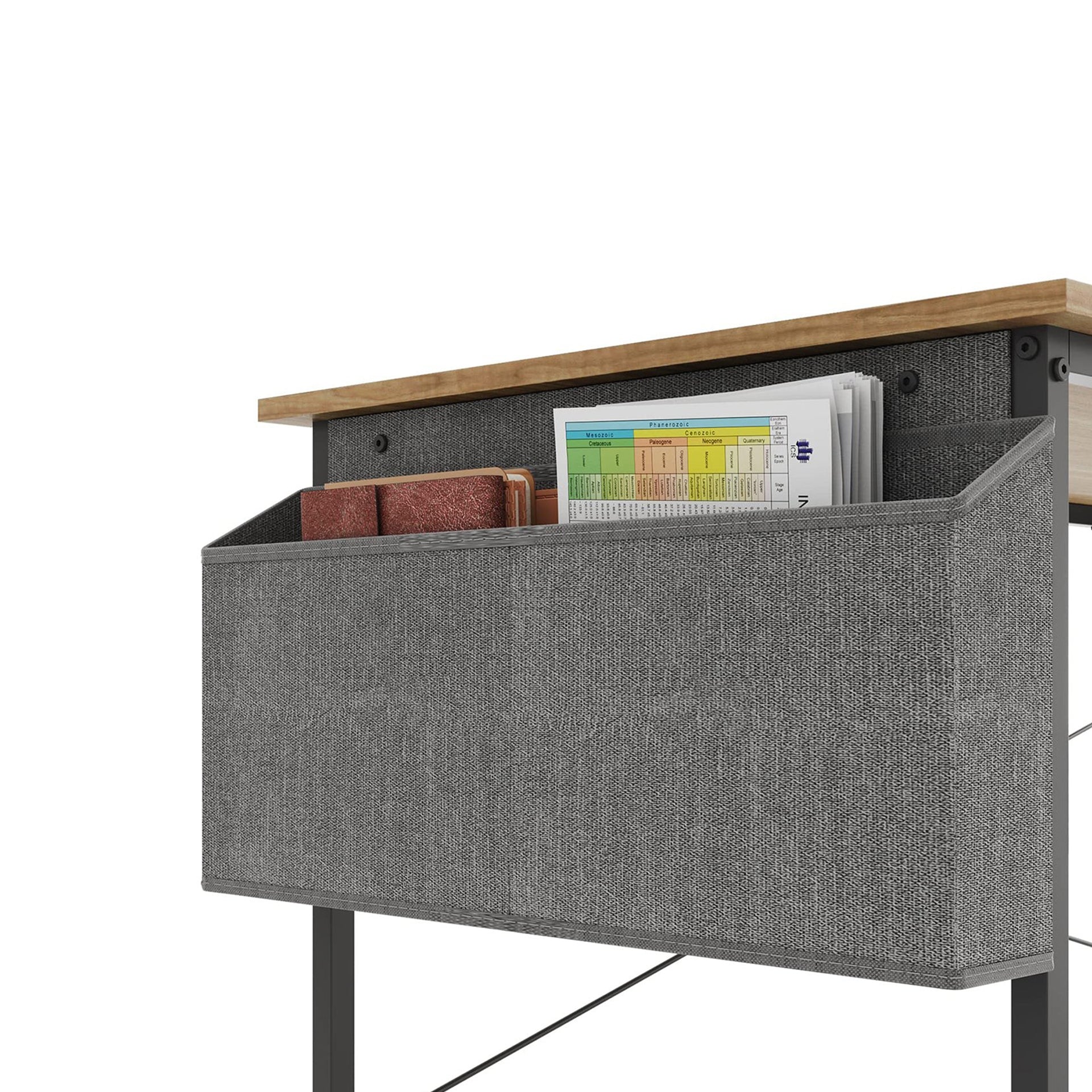 Aidan 120cm Computer Desk with Storage Bag - Natural - Image 6