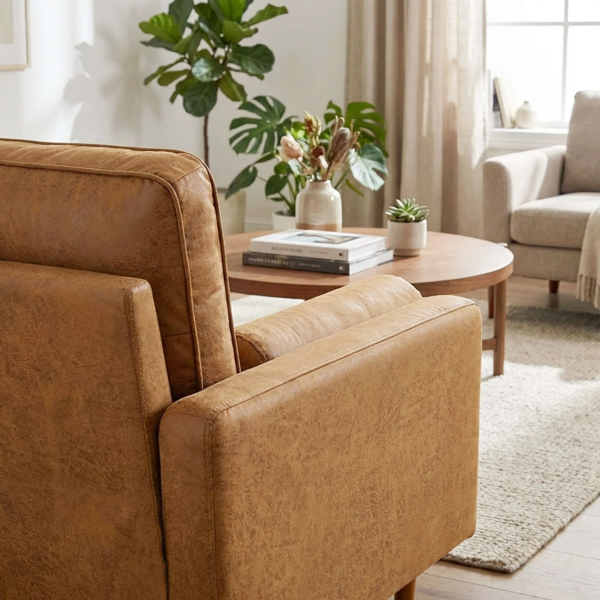 Alaina 2 Seater Sofa - Brown - Image 5