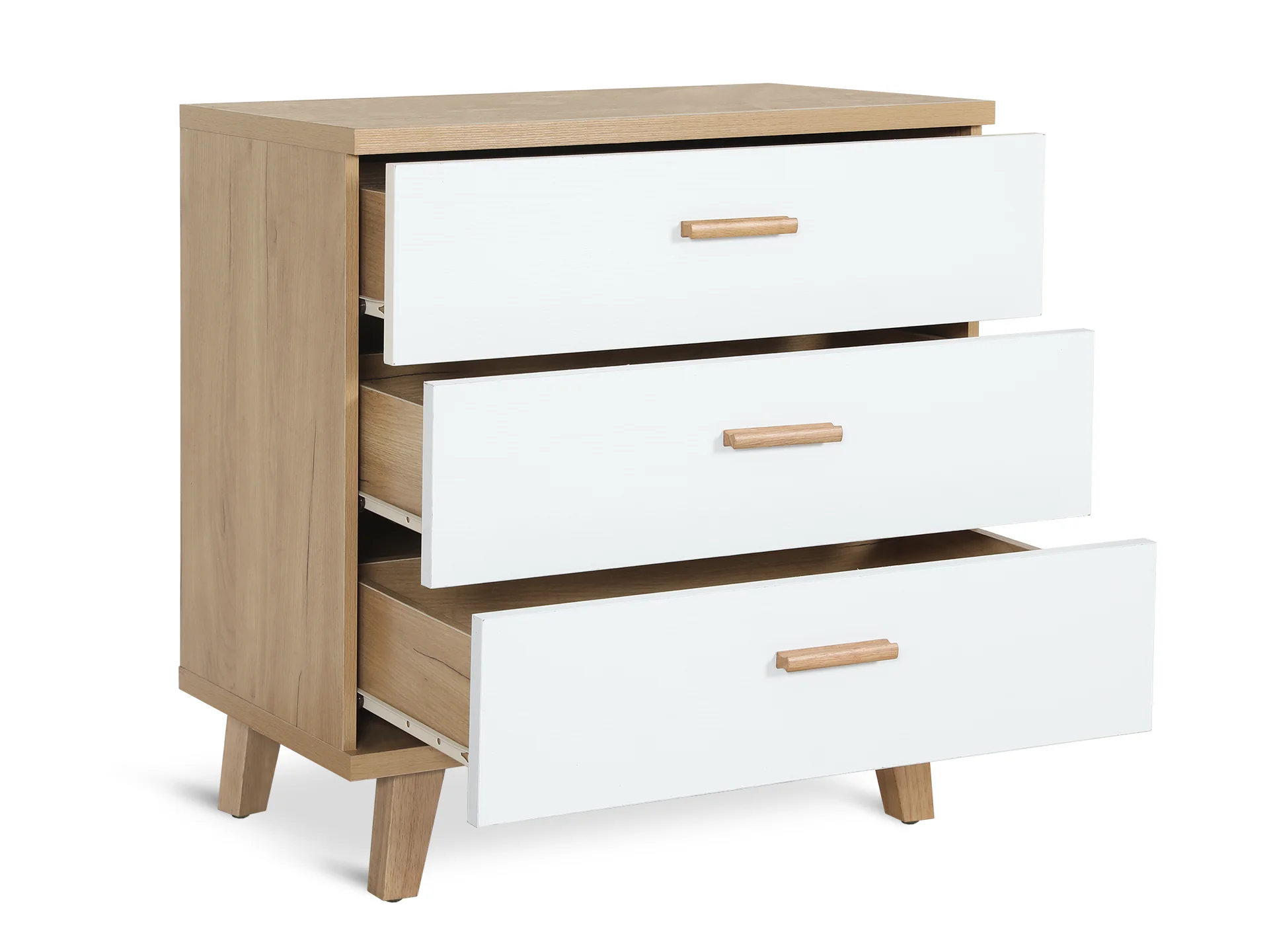 Alton Tallboy 3 Drawers - Oak - Image 13