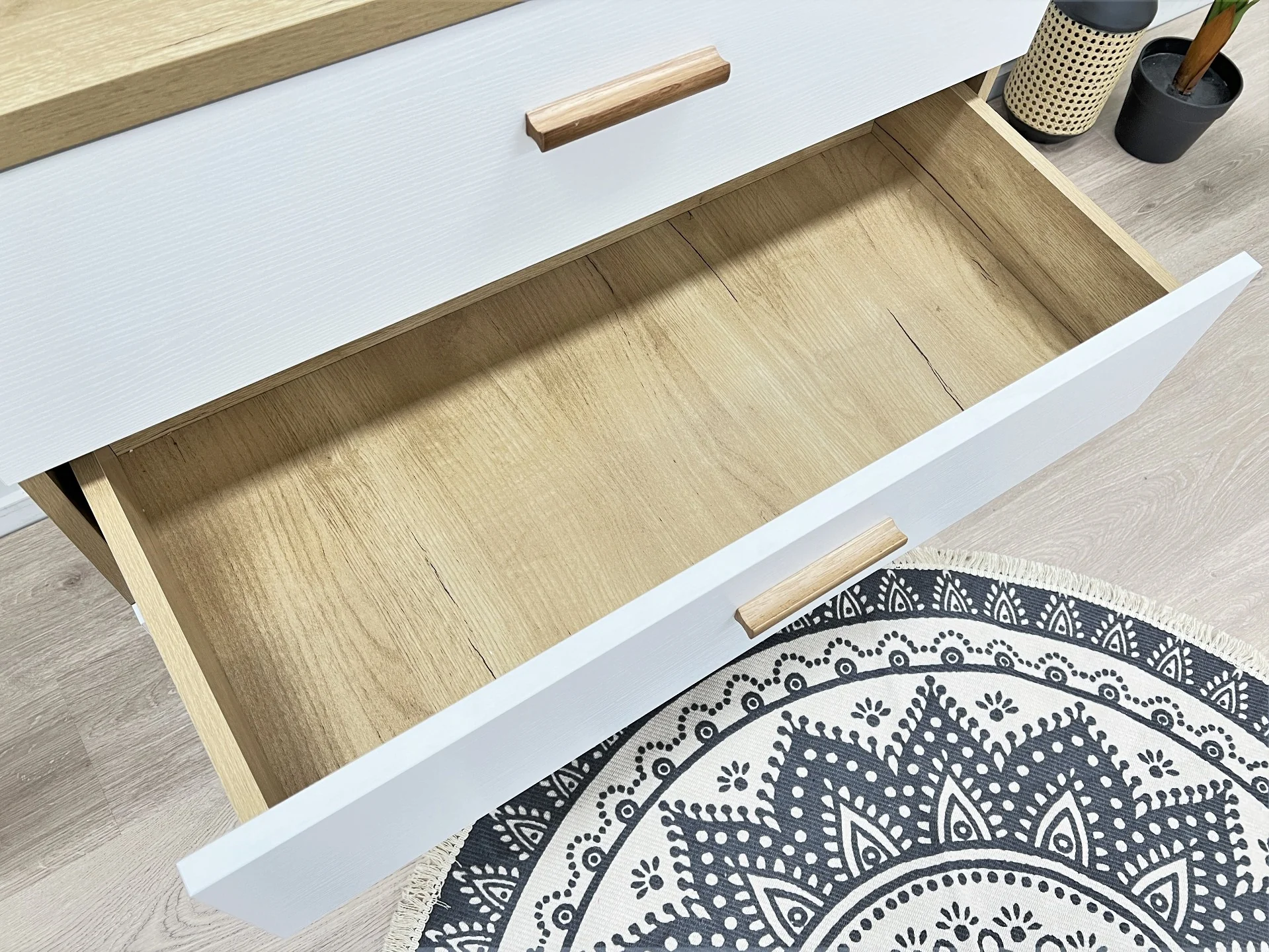 Alton Tallboy 3 Drawers - Oak - Image 17