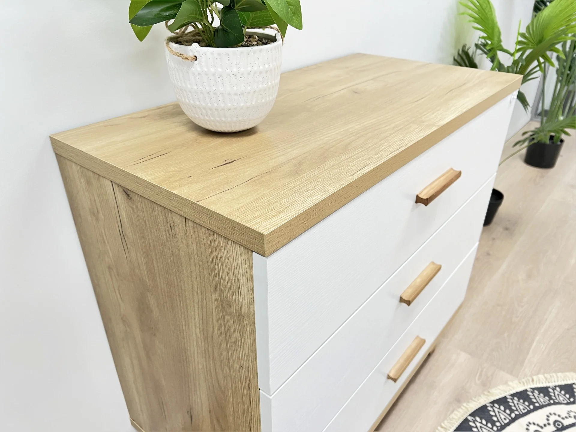Alton Tallboy 3 Drawers - Oak - Image 18