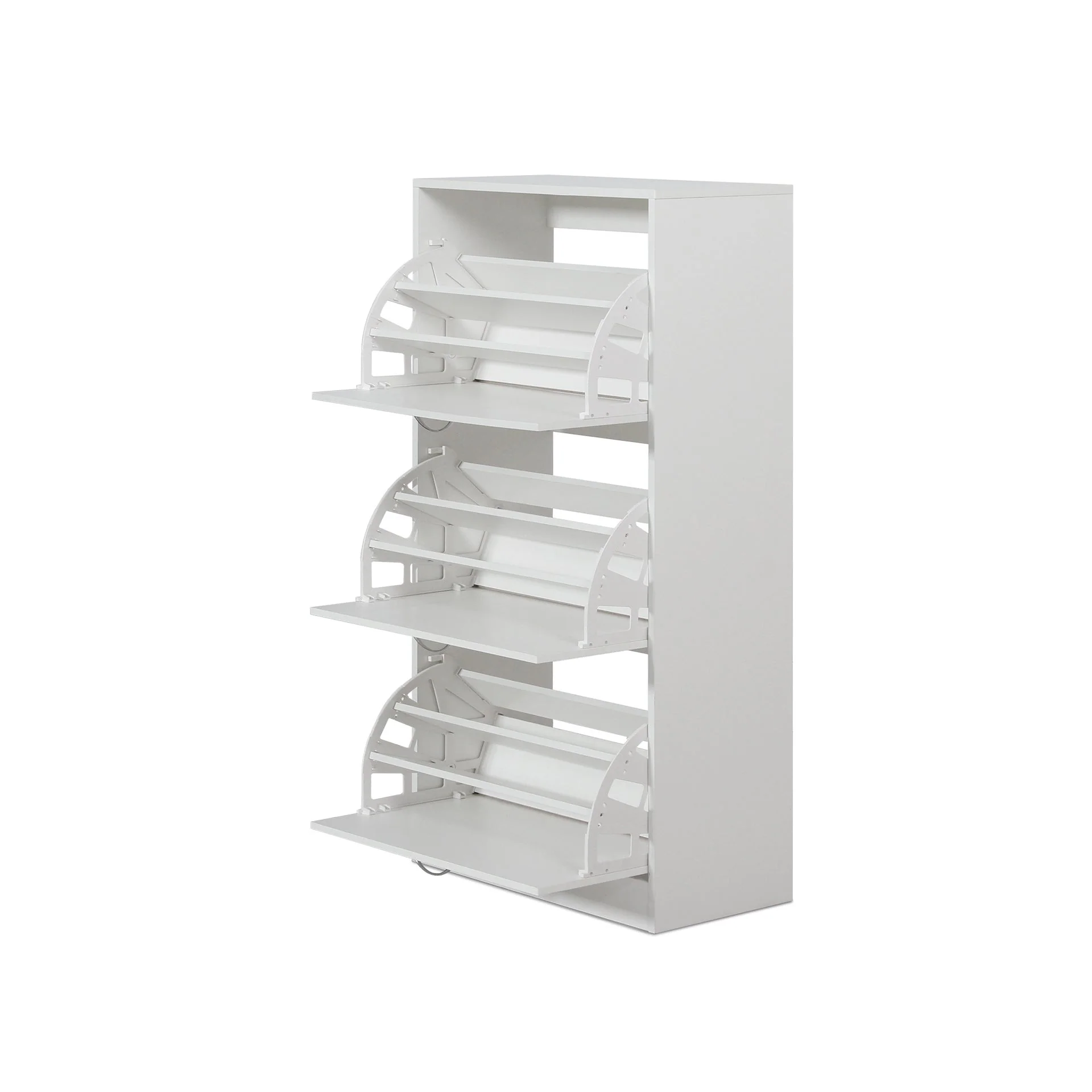 Anau 3 Drawer Shoe Cabinet Storage Rack - White - Image 7