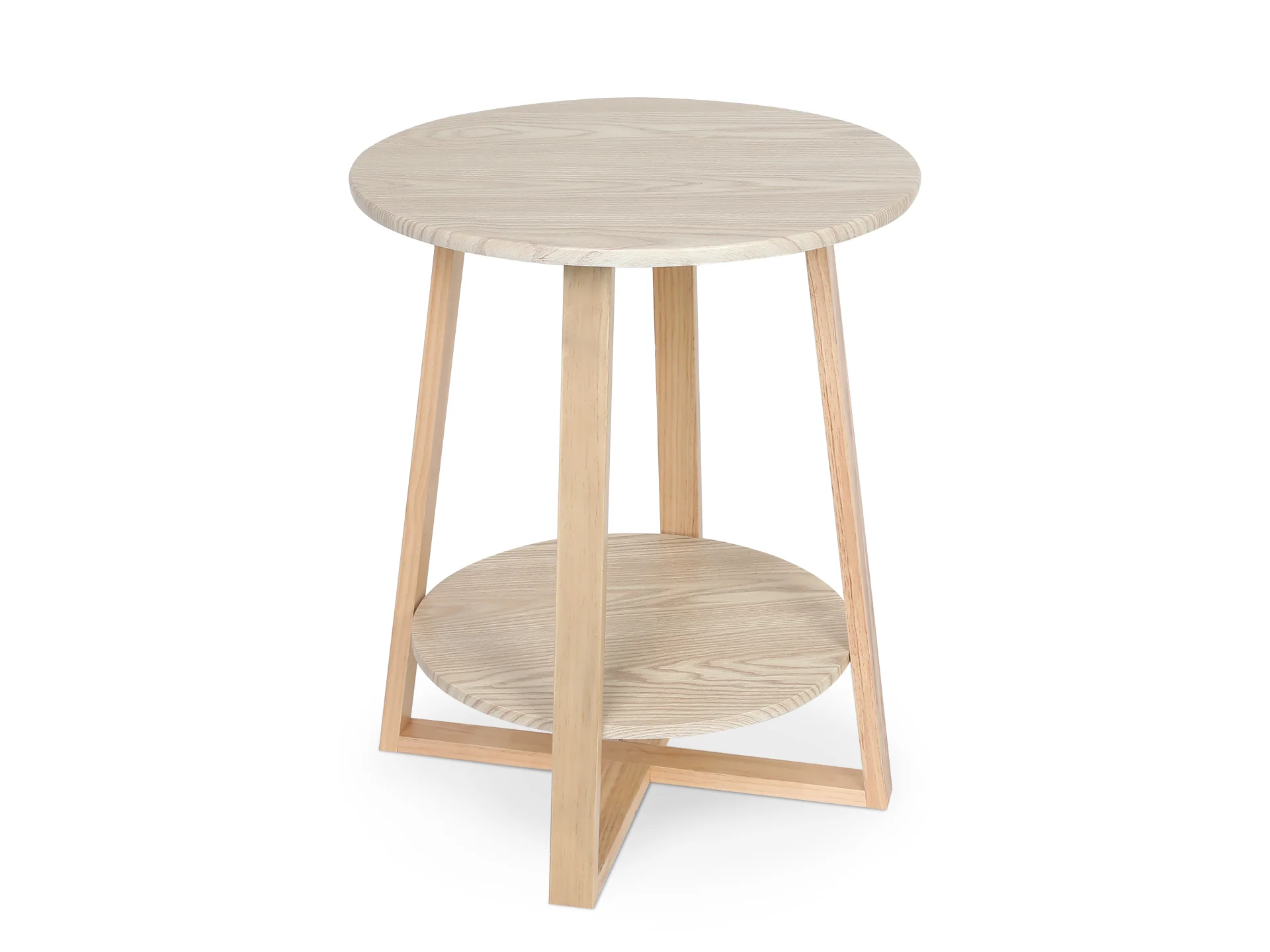 Andile Round Coffee Table Side Table - Oak