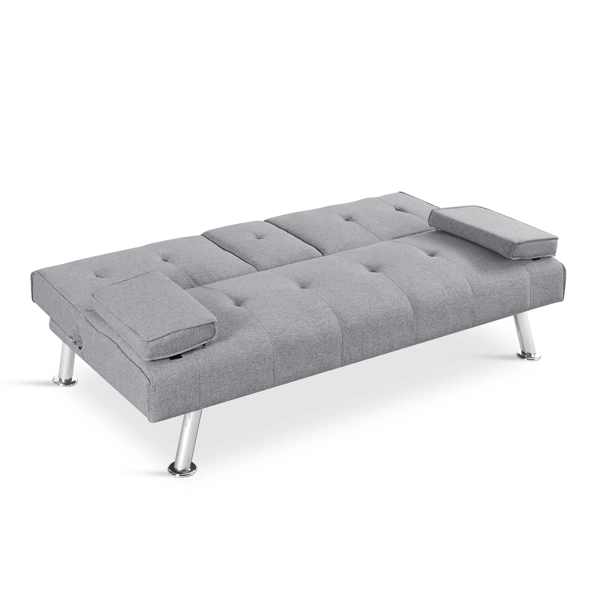 Arleth 3 Seater Sofa Bed - Light Grey - Image 14