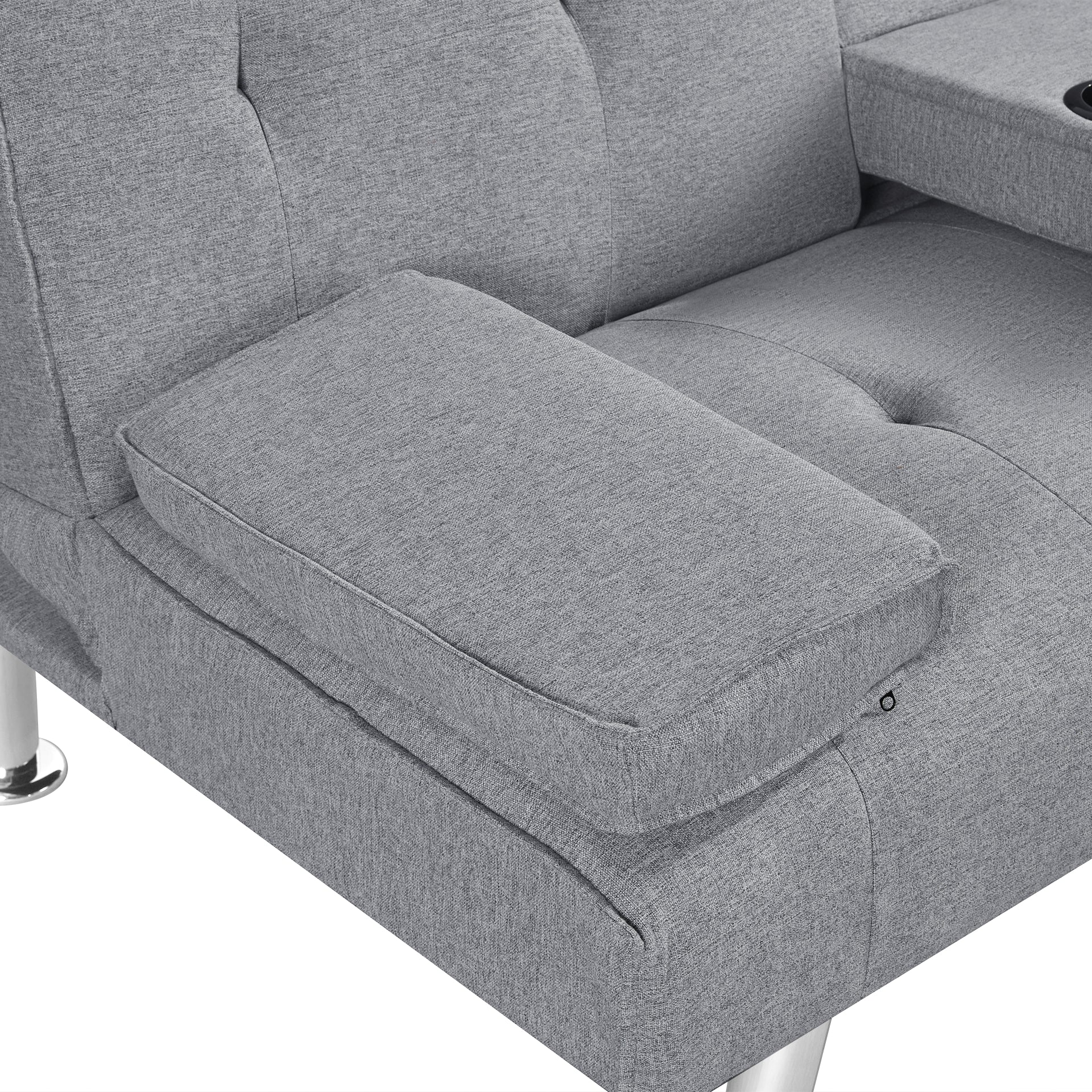 Arleth 3 Seater Sofa Bed - Light Grey - Image 16