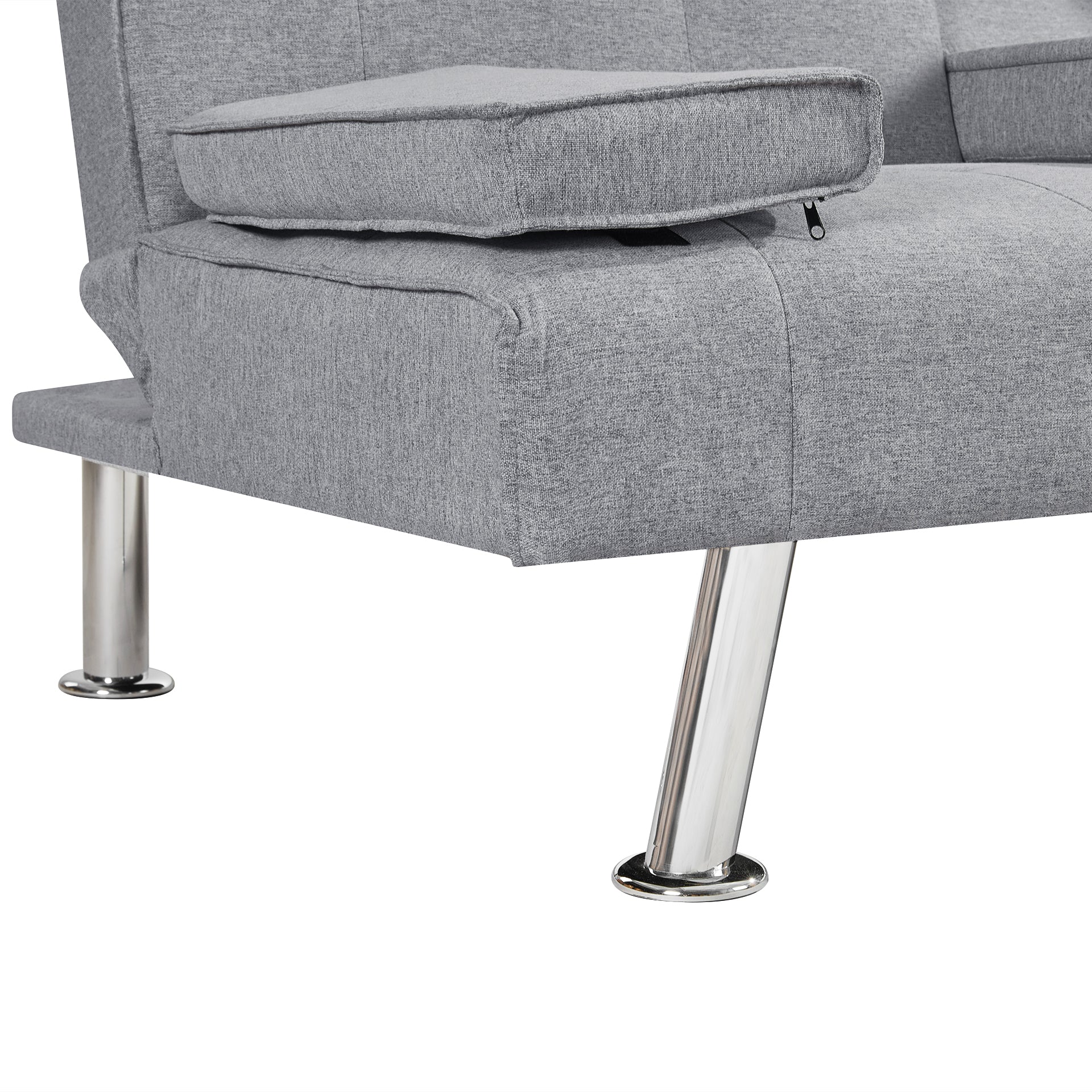 Arleth 3 Seater Sofa Bed - Light Grey - Image 19