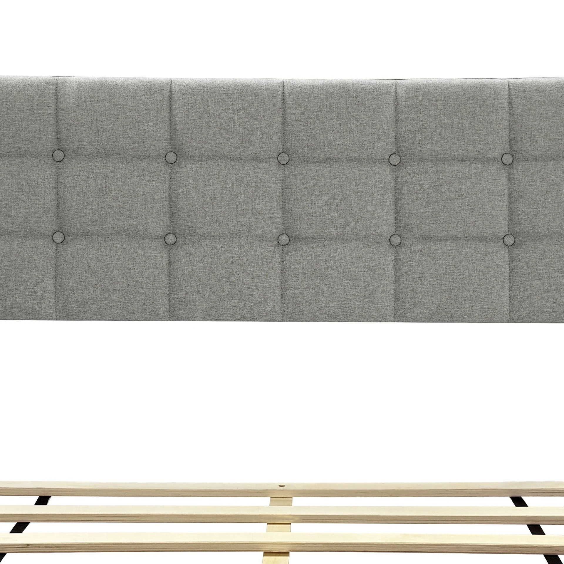 Aspen Queen Fabric Bed Frame - Stone - Image 8