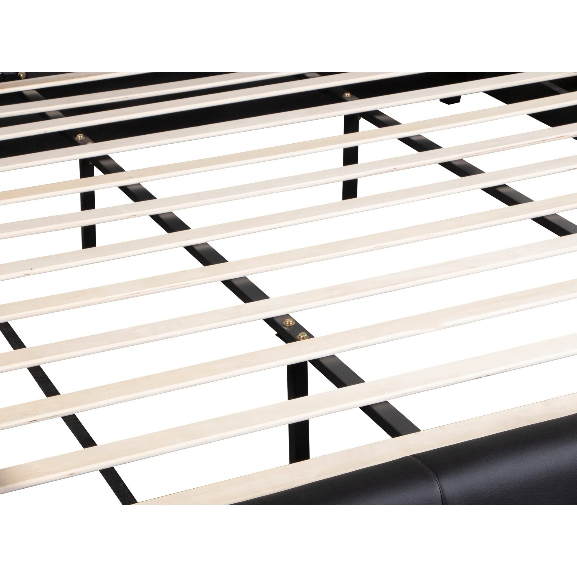 Augusta PU Slat Bed Frame - Super King - Black - Image 10