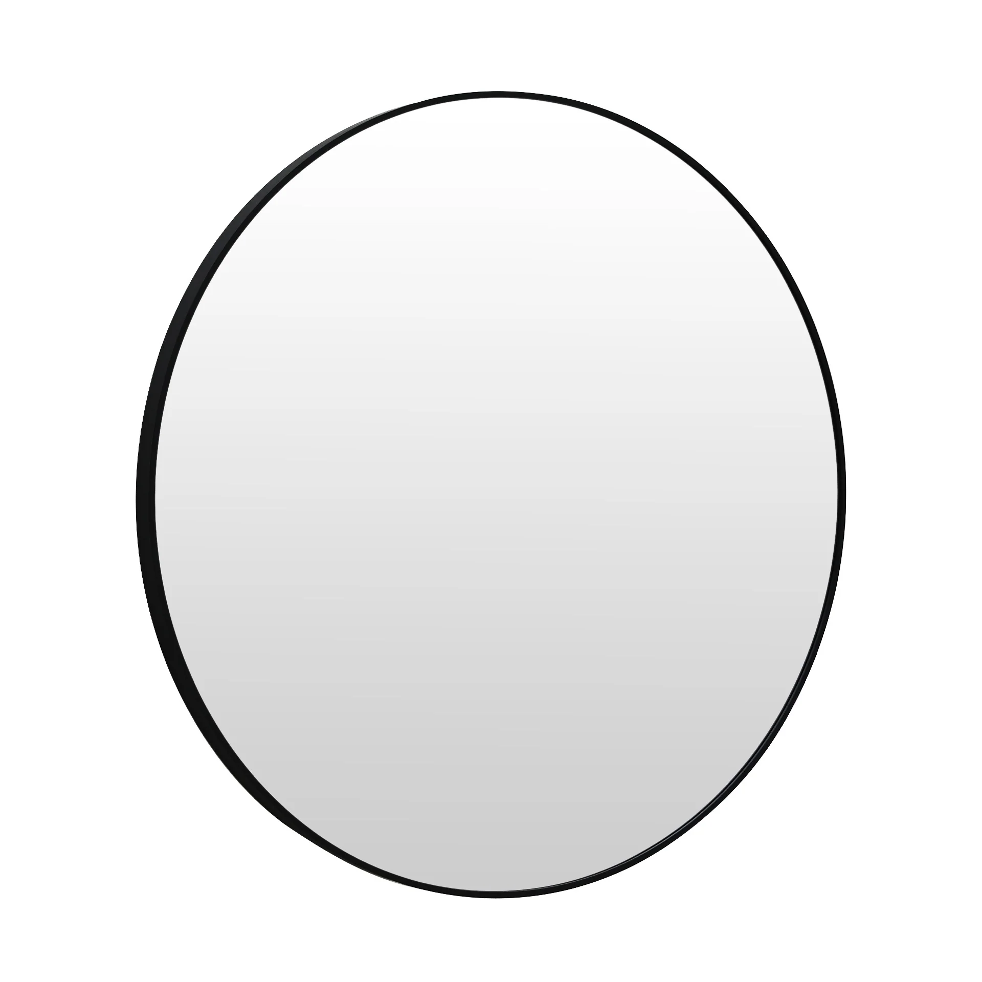 Aura Round Metal Framed Wall Mirror 90cm - Black - Image 10