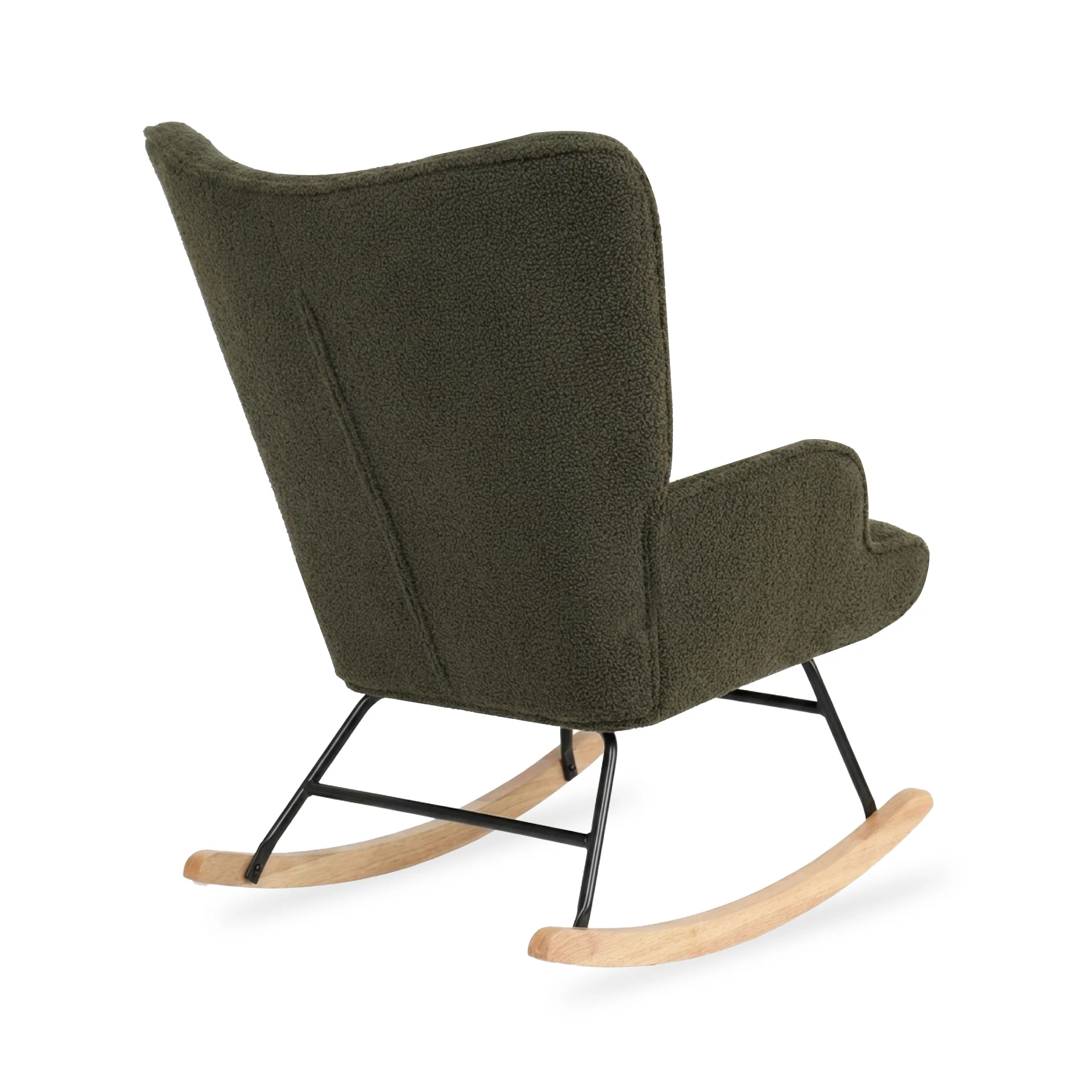 Ava Boucle Rocking Armchair - Dark Green - Image 12