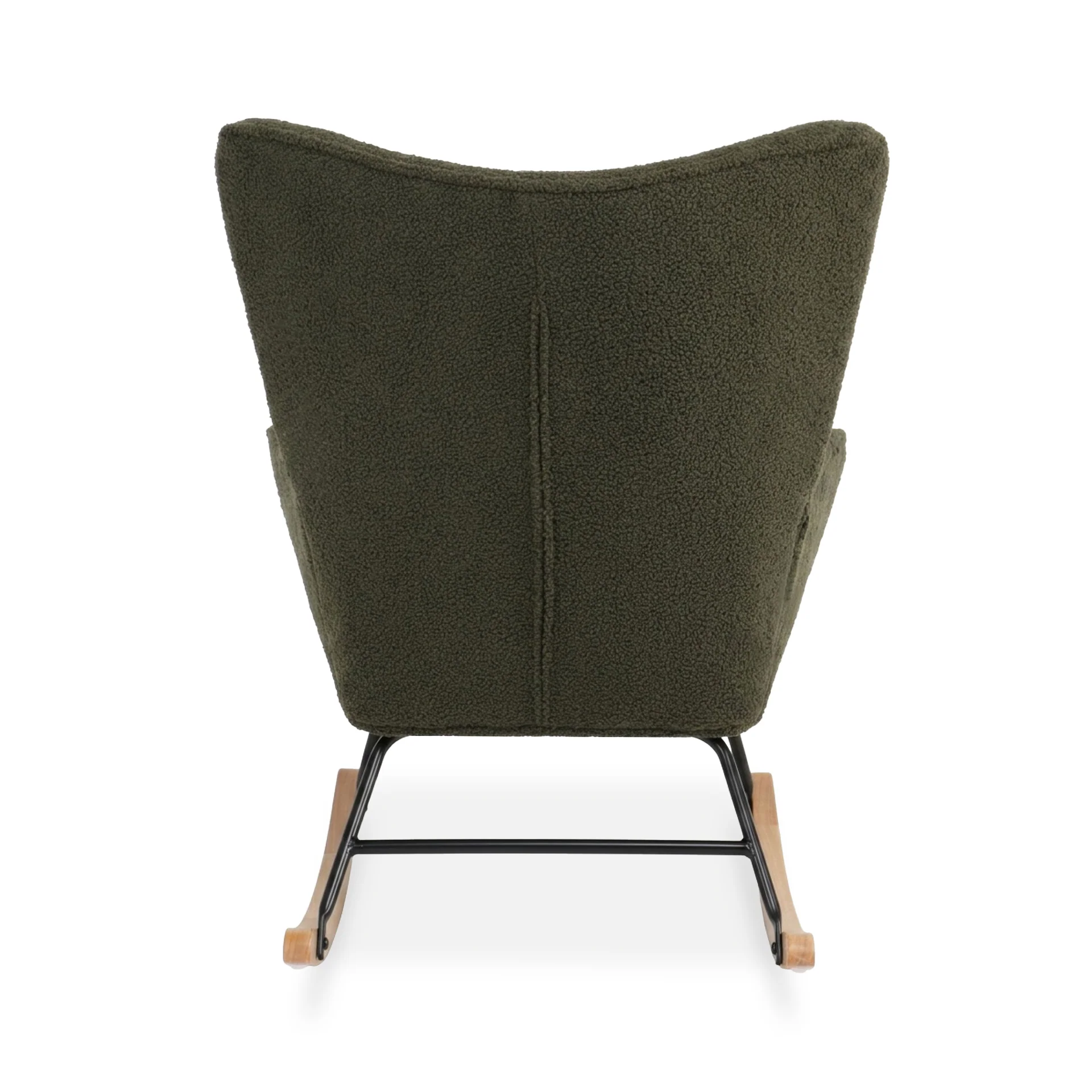 Ava Boucle Rocking Armchair - Dark Green - Image 13