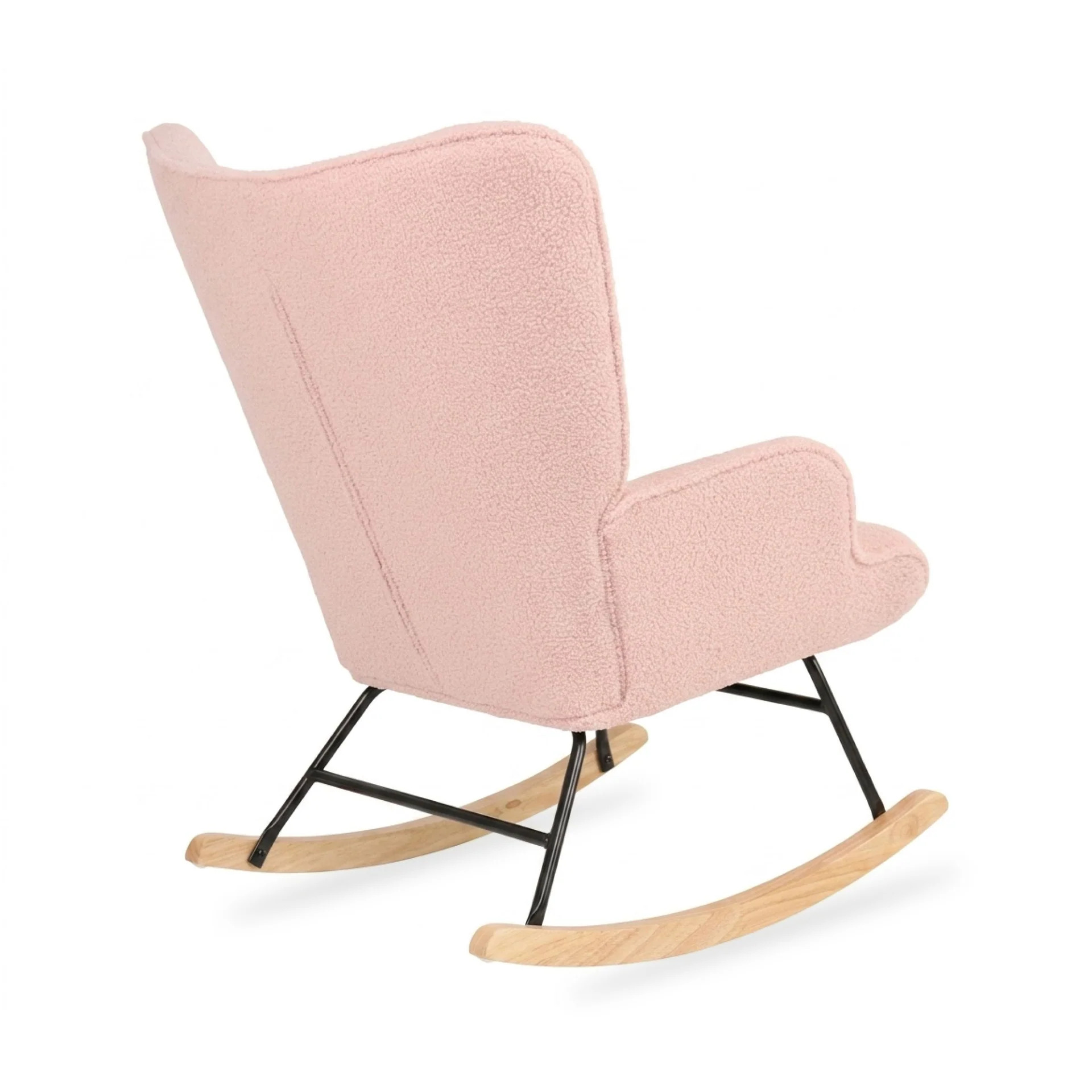 Ava Boucle Rocking Armchair - Pink - Image 11