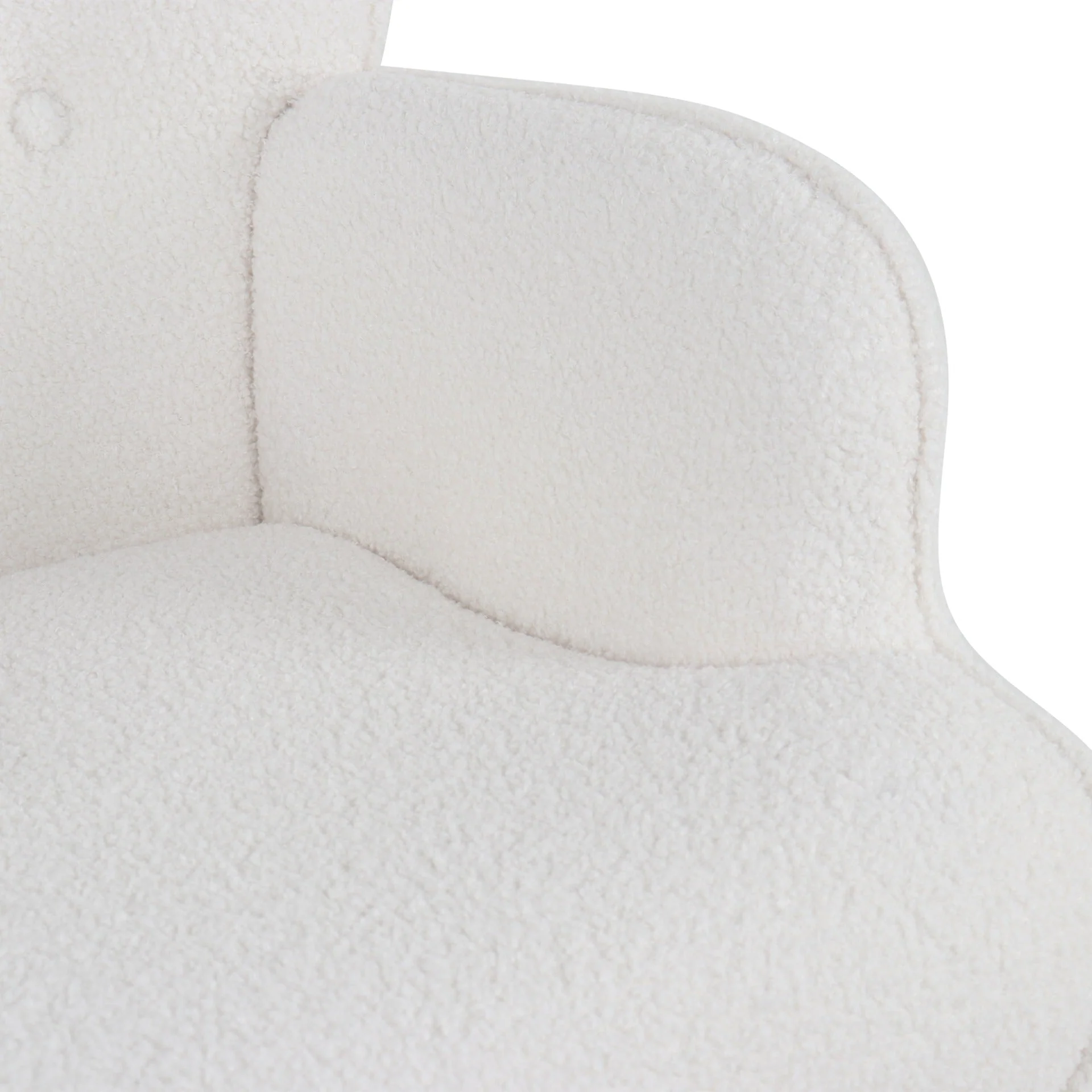 Ava Boucle Rocking Armchair - White - Image 14