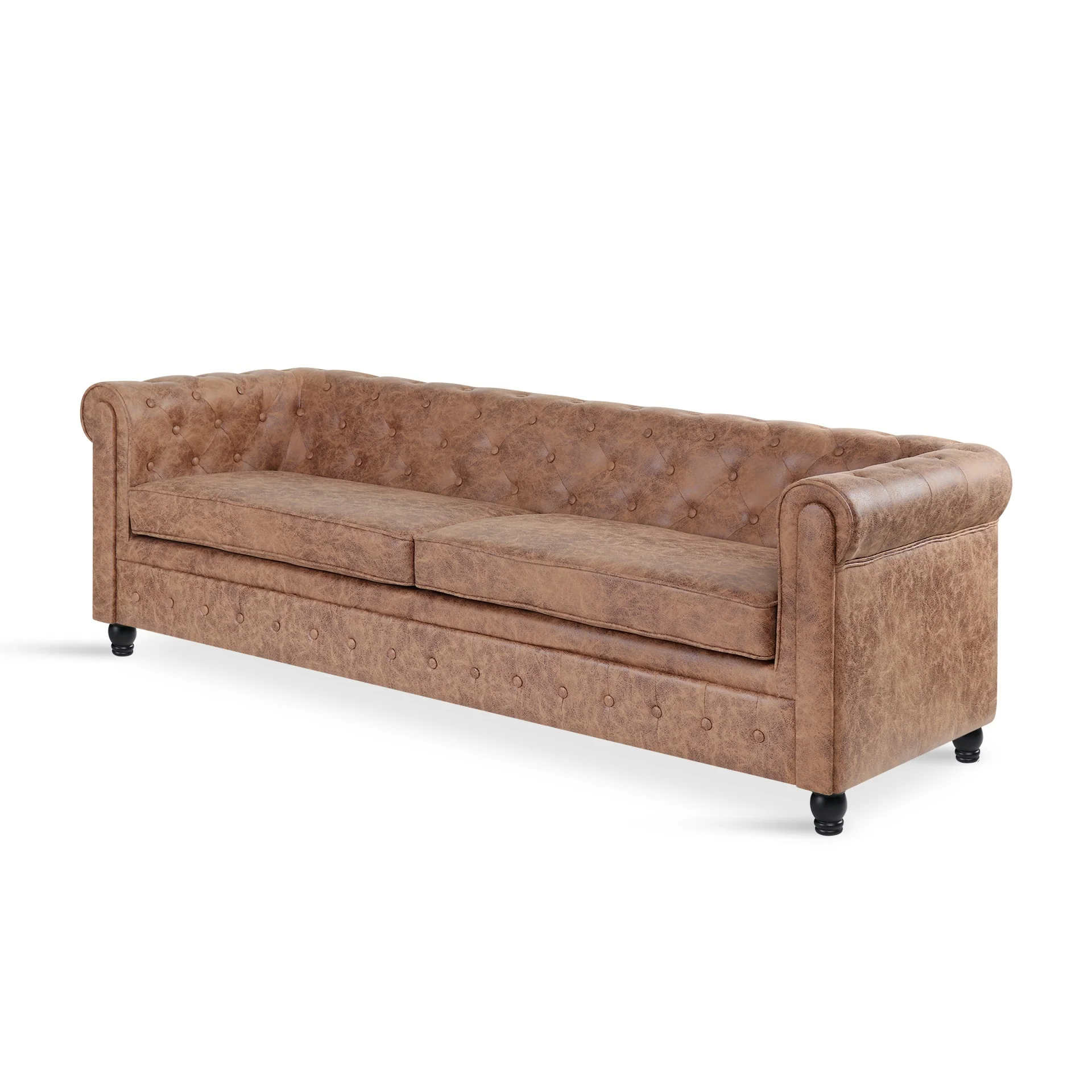 Aviana 3 Seater Sofa - Brown - Image 10