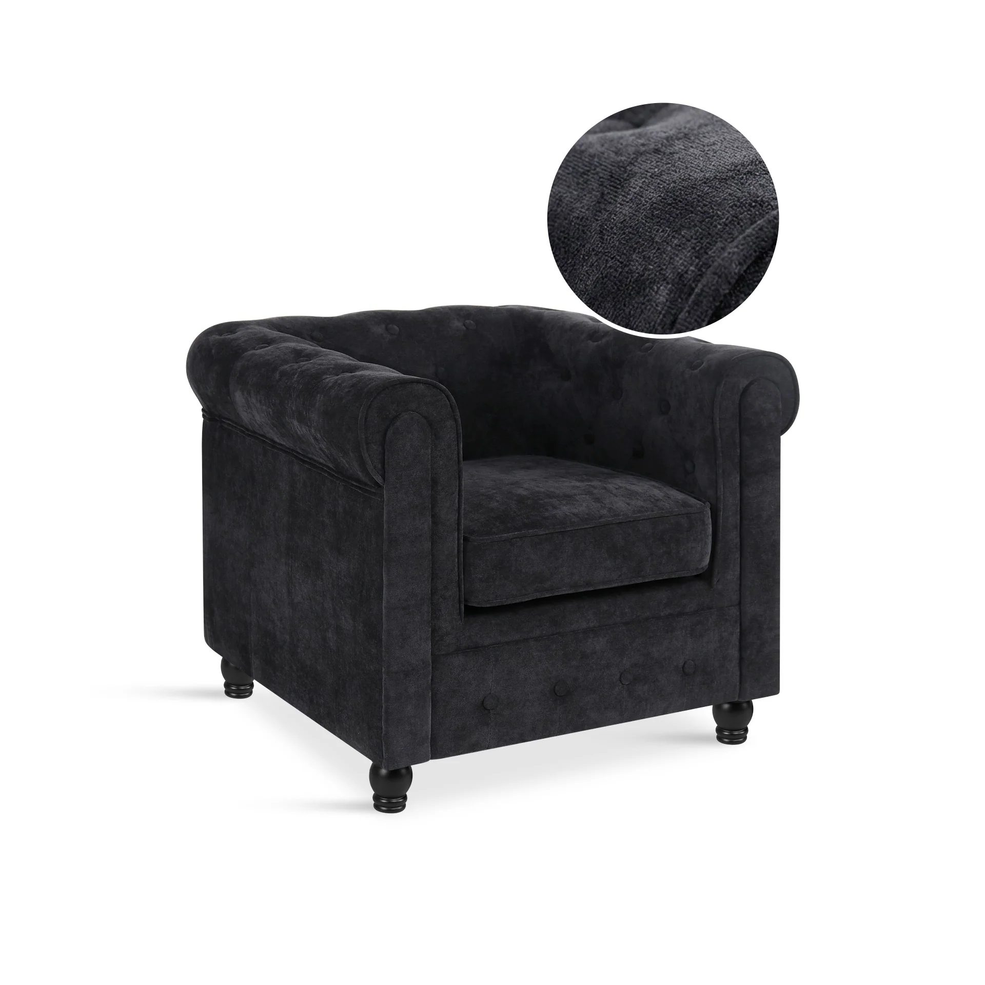 Aviana Occasional Chair - Black - Image 7