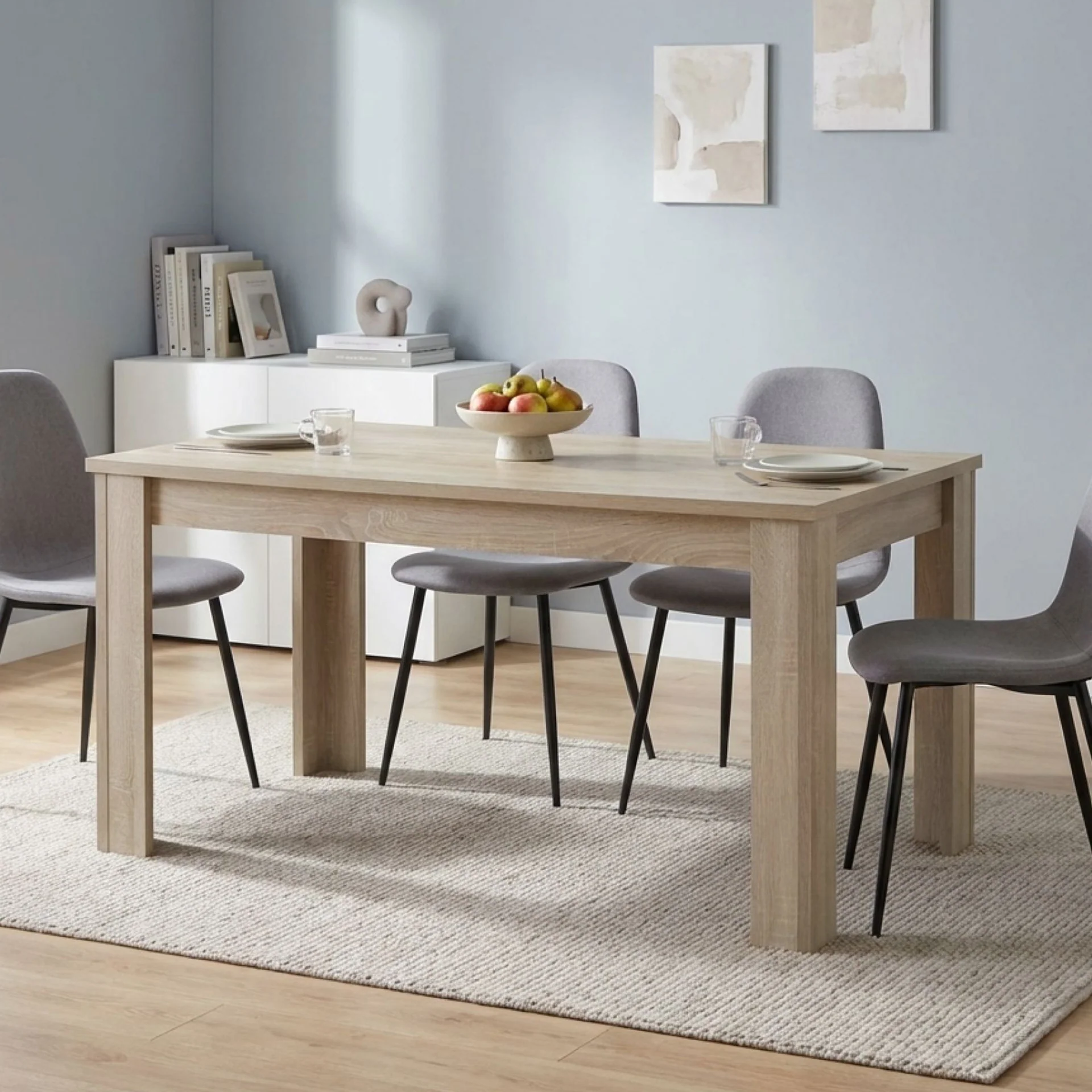 Azar Dining Table Rectangle 160 x 80cm - Oak - Image 4