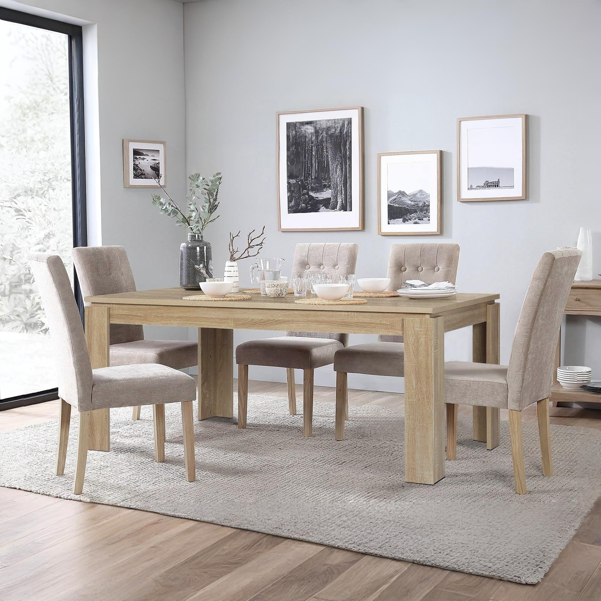Azar Dining Table Rectangle 180 x 90cm - Natural - Image 8