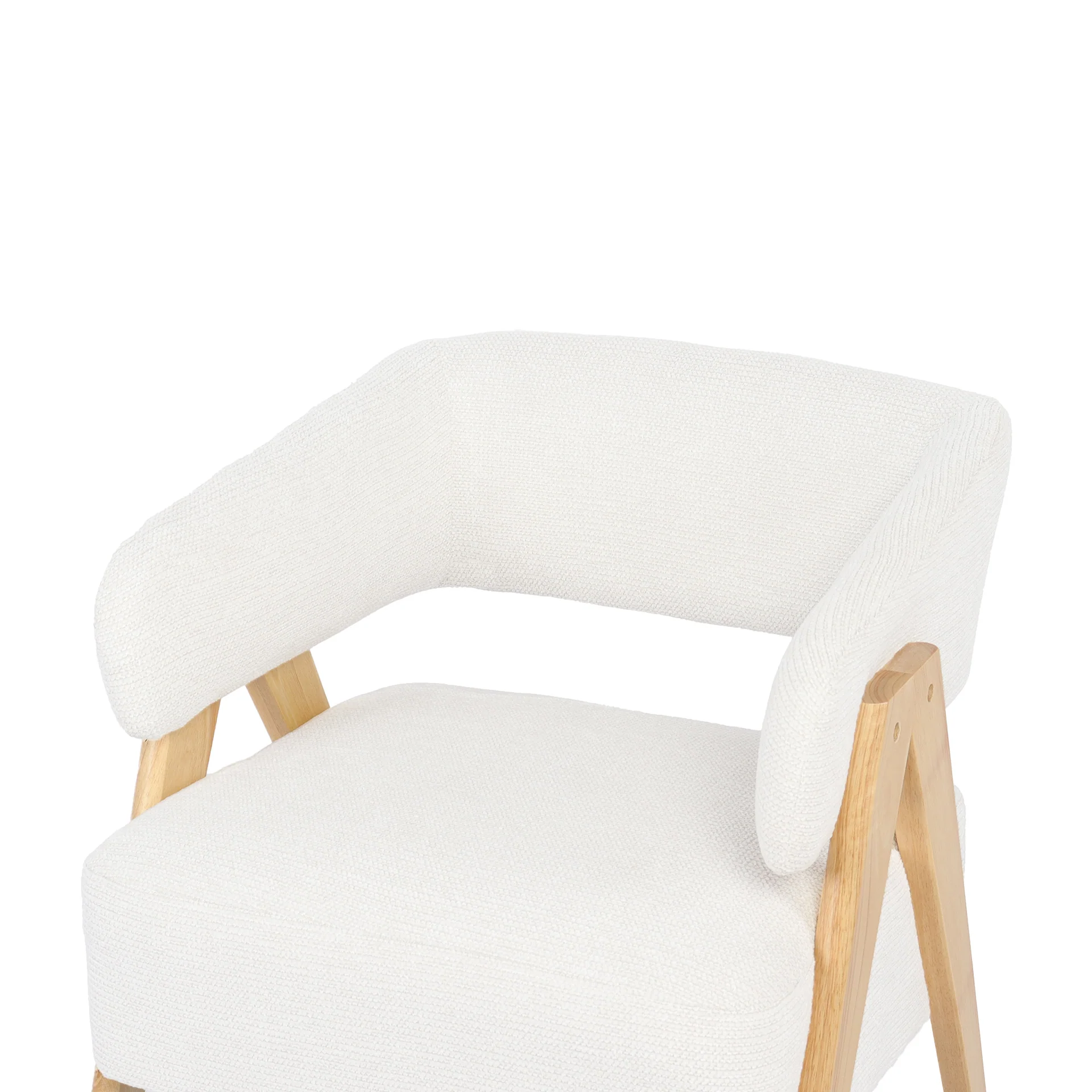 Bark Chenille Armchair - White - Image 11