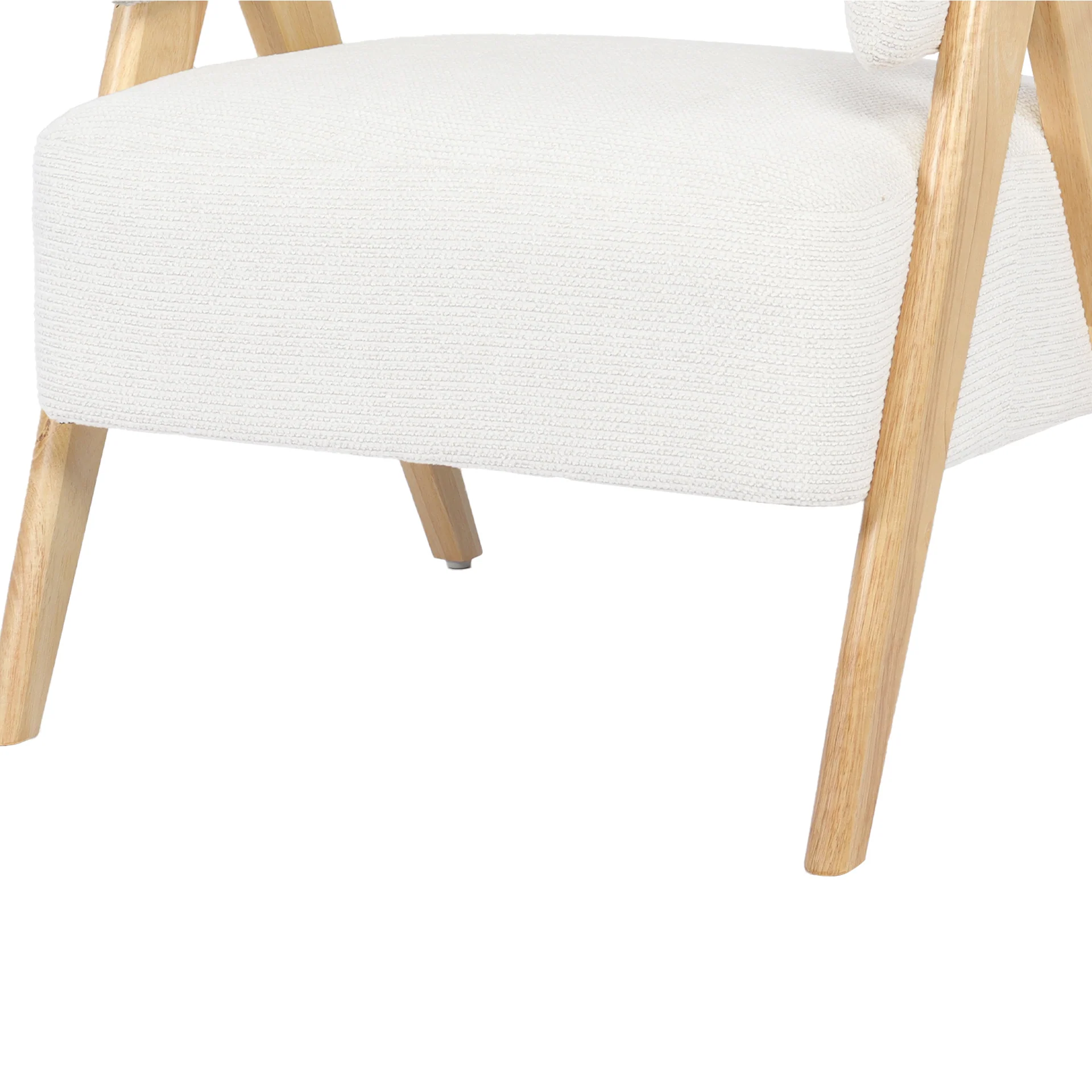 Bark Chenille Armchair - White - Image 12