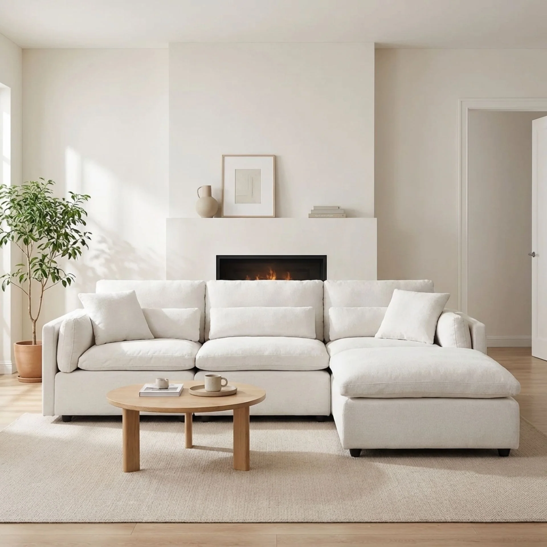 Barmouth Modular Sofa - Linen Cream - Image 4