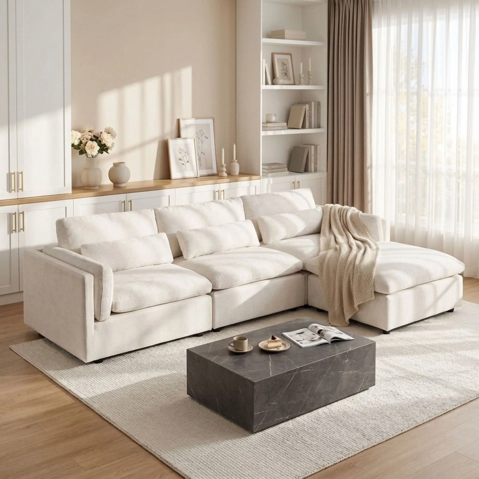 Barmouth Modular Sofa - Silver Cloud - Image 3