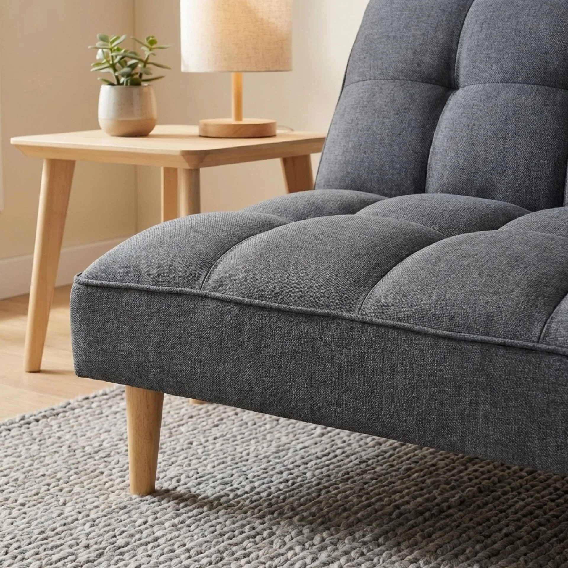 Barton 3 Seater Sofa Bed - Dark Grey - Image 9