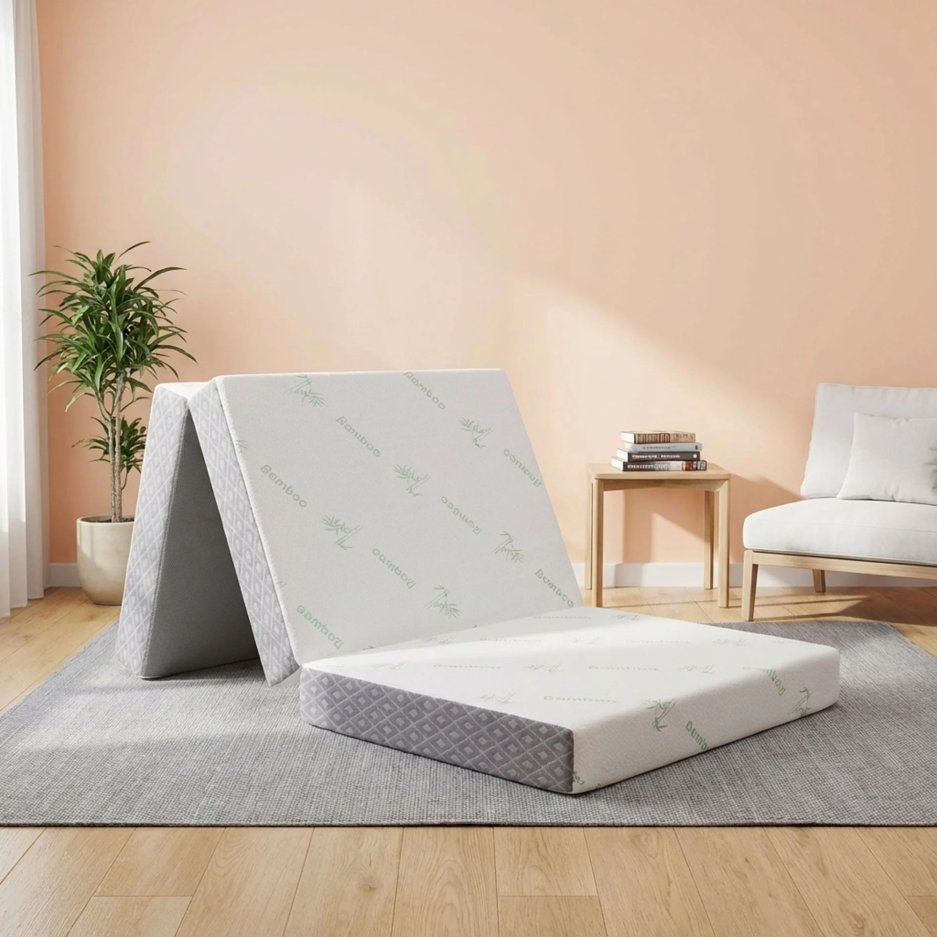 Bamboo Plus Portable Foldable Foam Mattress - Single