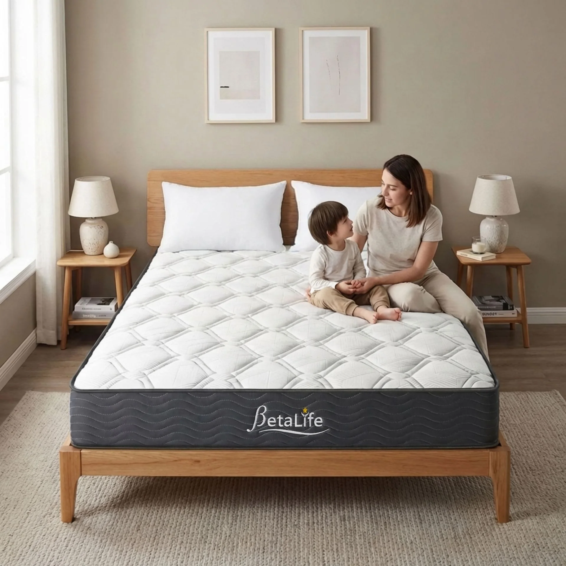Basics Plus Bonnell Spring Mattress with Pillow - Double - Image 2