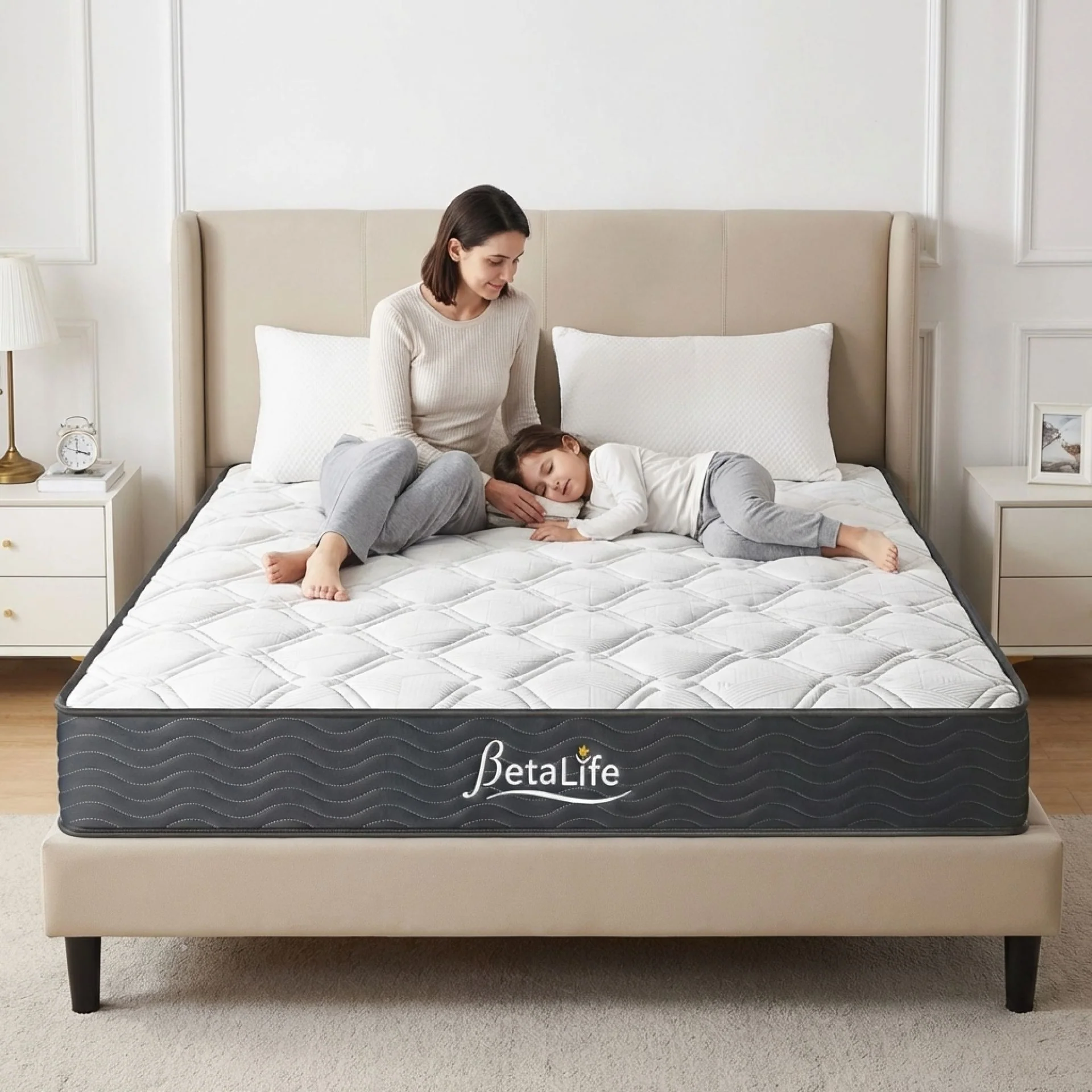 Basics Plus Bonnell Spring Mattress with Pillow - Queen - Image 2