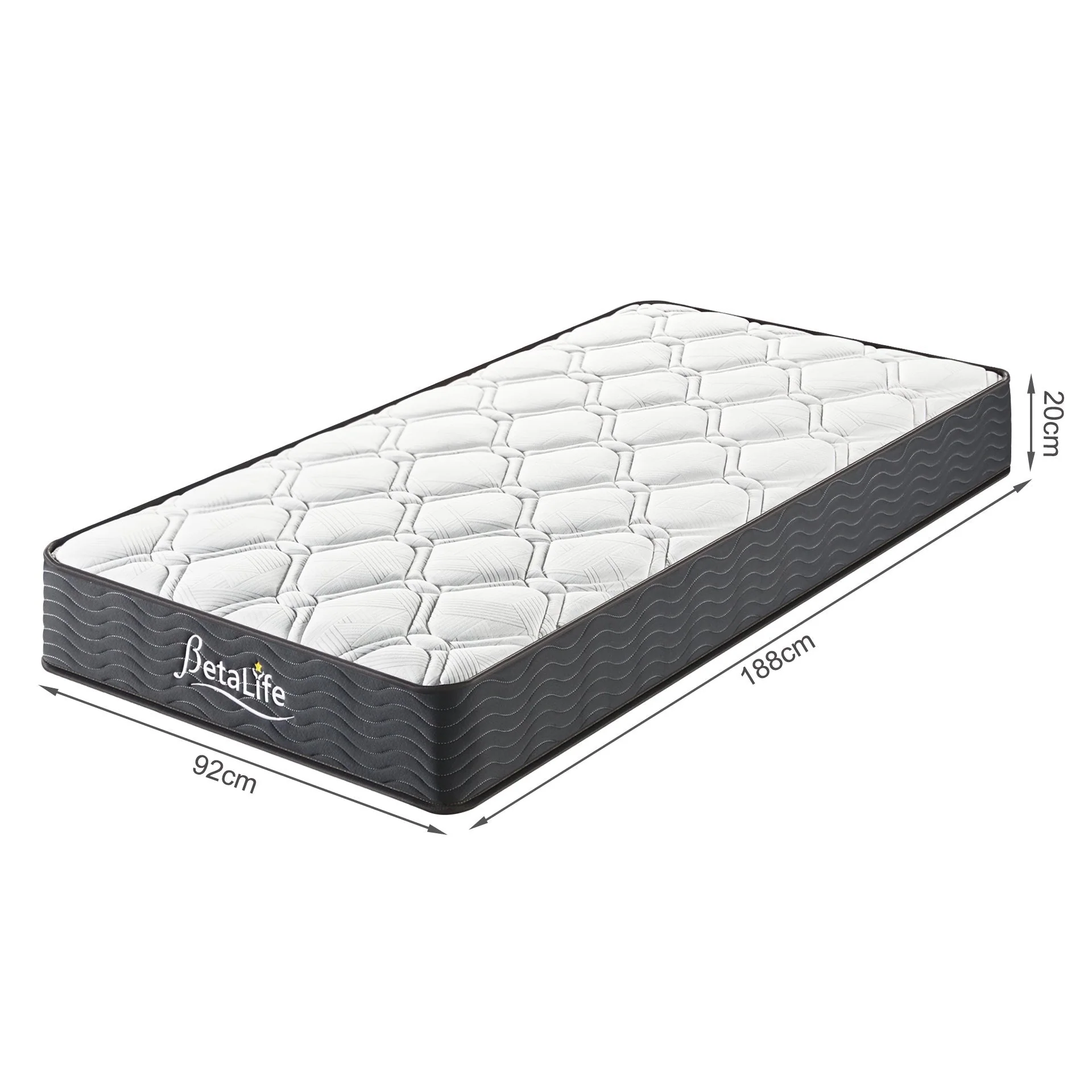Basics Plus Bonnell Spring Mattress with Pillow - Single - Image 10