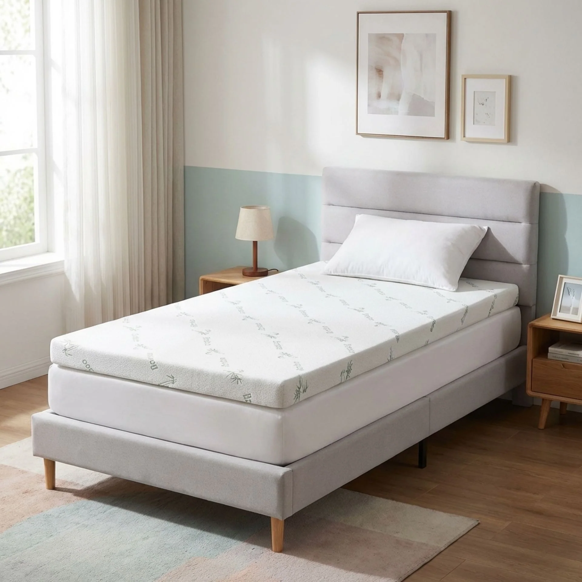 Comfort Plush Gel Memory Foam Mattress Topper - Single