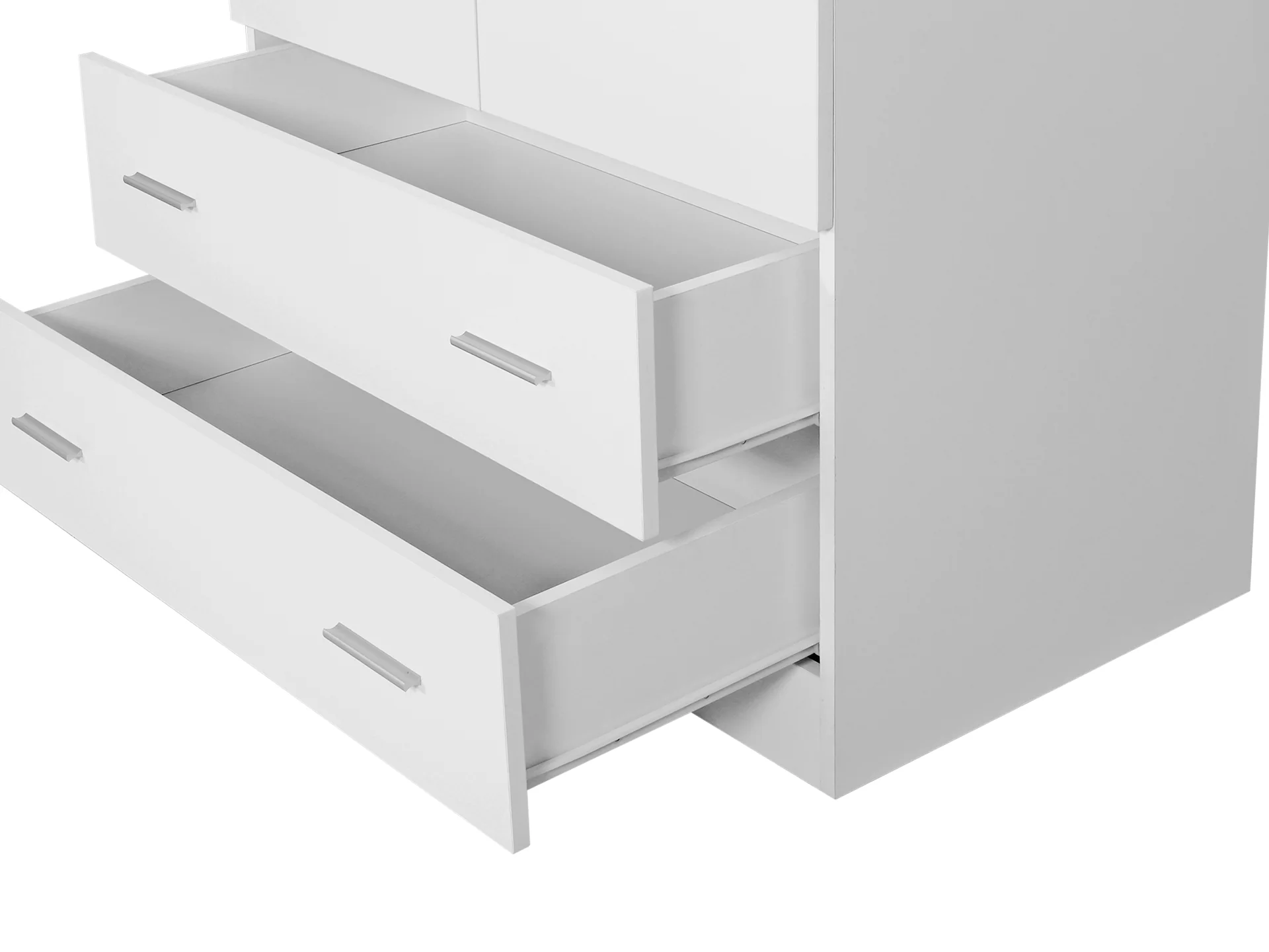 Bram 2 Door Wardrobe with 2 Drawers - White - Image 7