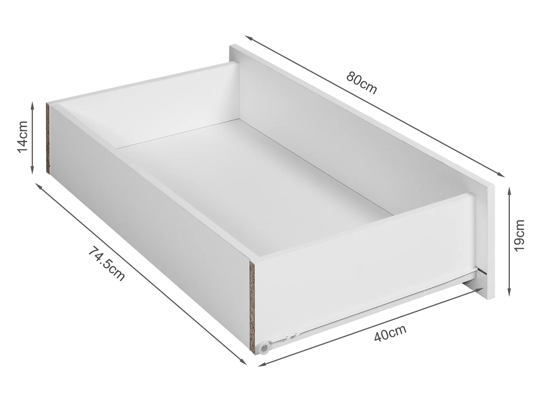 Bram 2 Door Wardrobe with 2 Drawers - White - Image 9