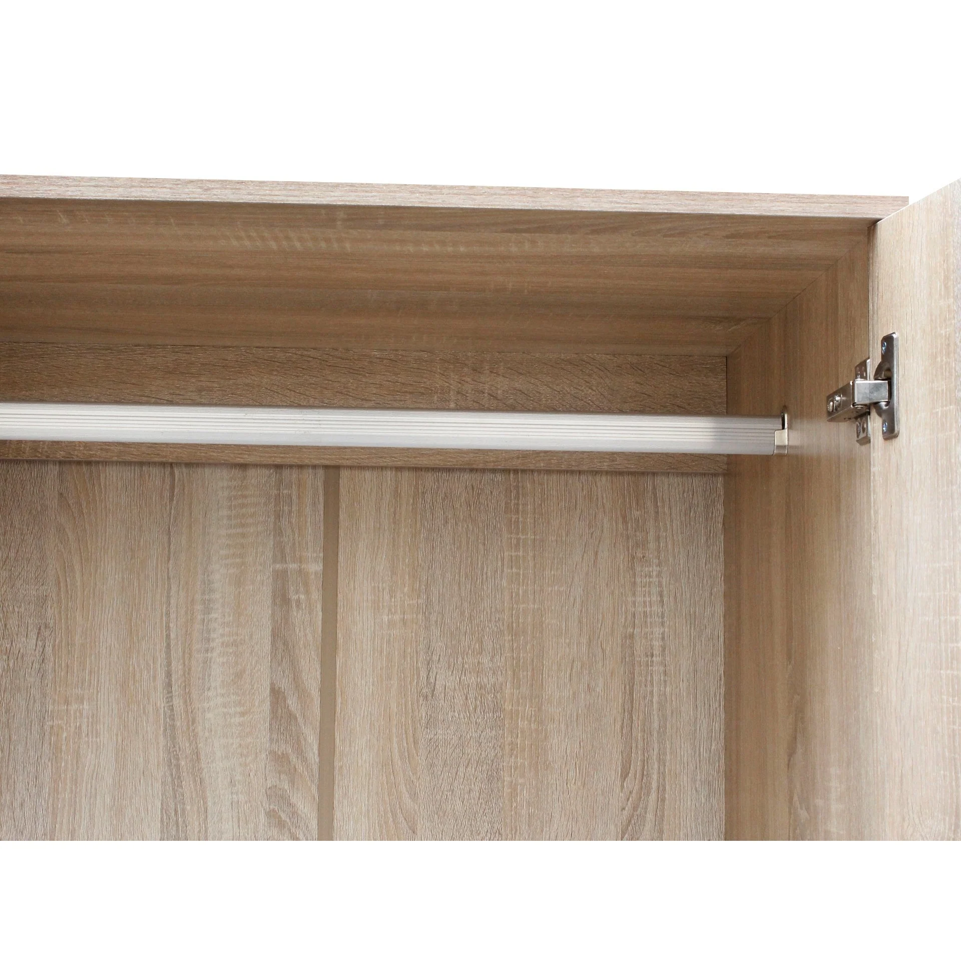 Bram 3 Door Wardrobe with 2 Drawers - Oak - Image 9