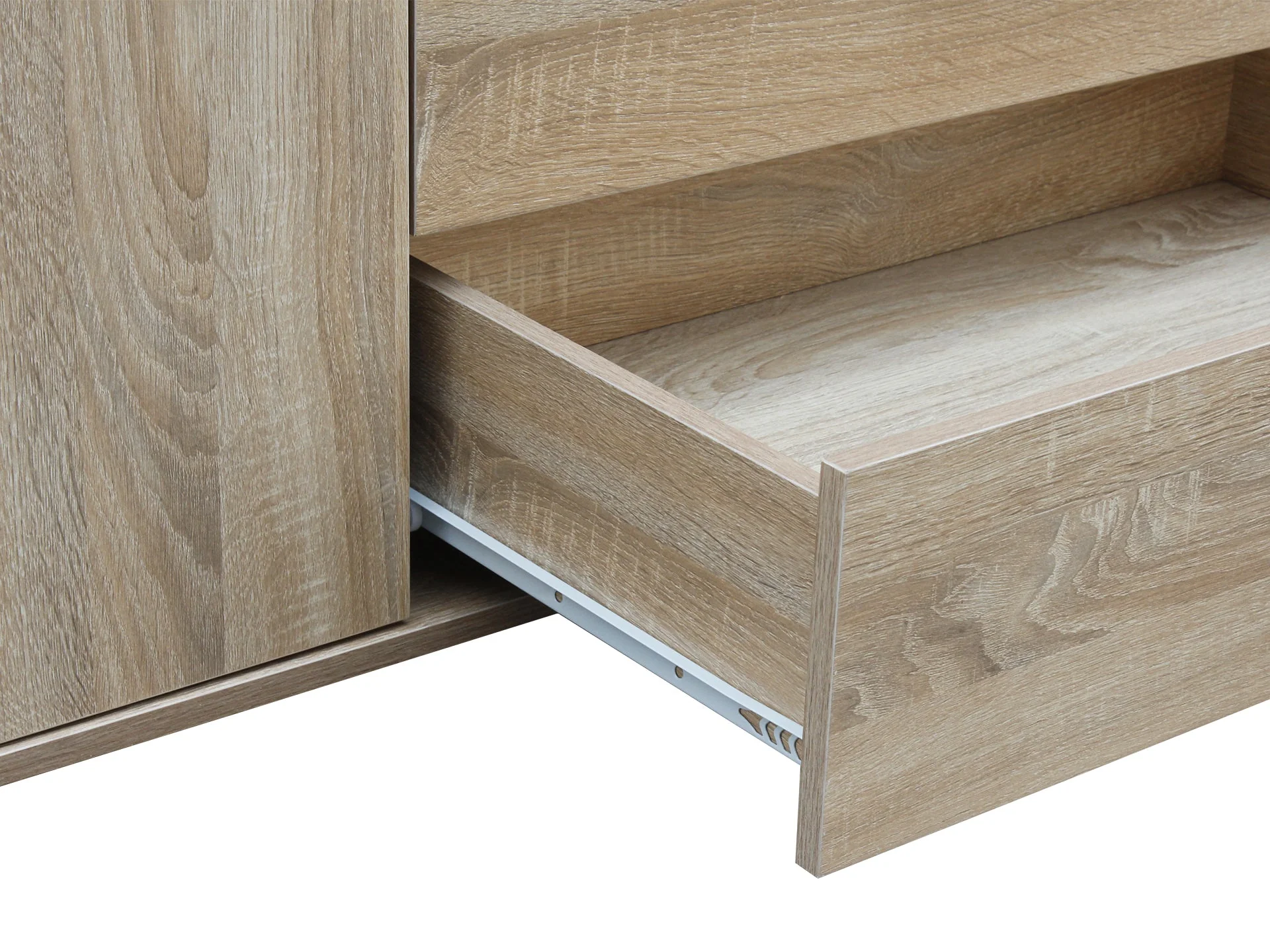 Bram 3 Door Wardrobe with 2 Drawers - Oak - Image 5