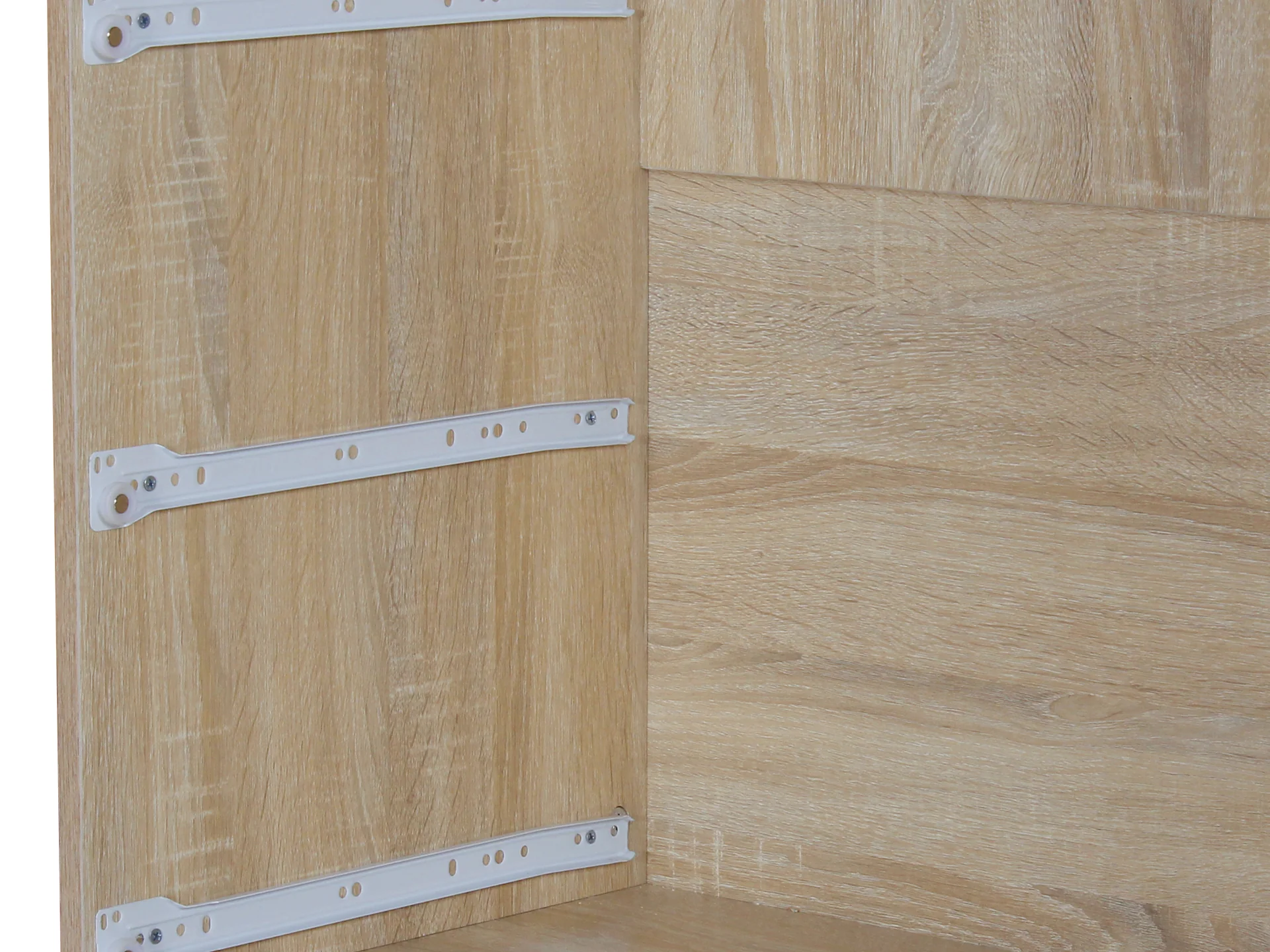 Bram Low Boy 8 Drawer Chest Dresser - Oak + White - Image 9