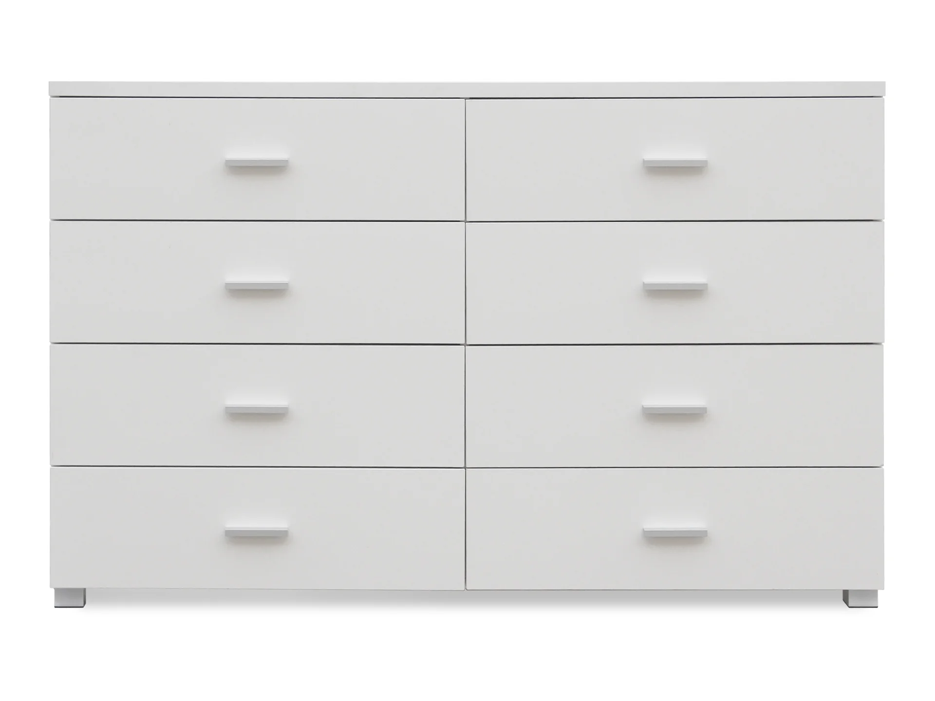 Bram Low Boy 8 Drawer Chest Dresser - White - Image 5