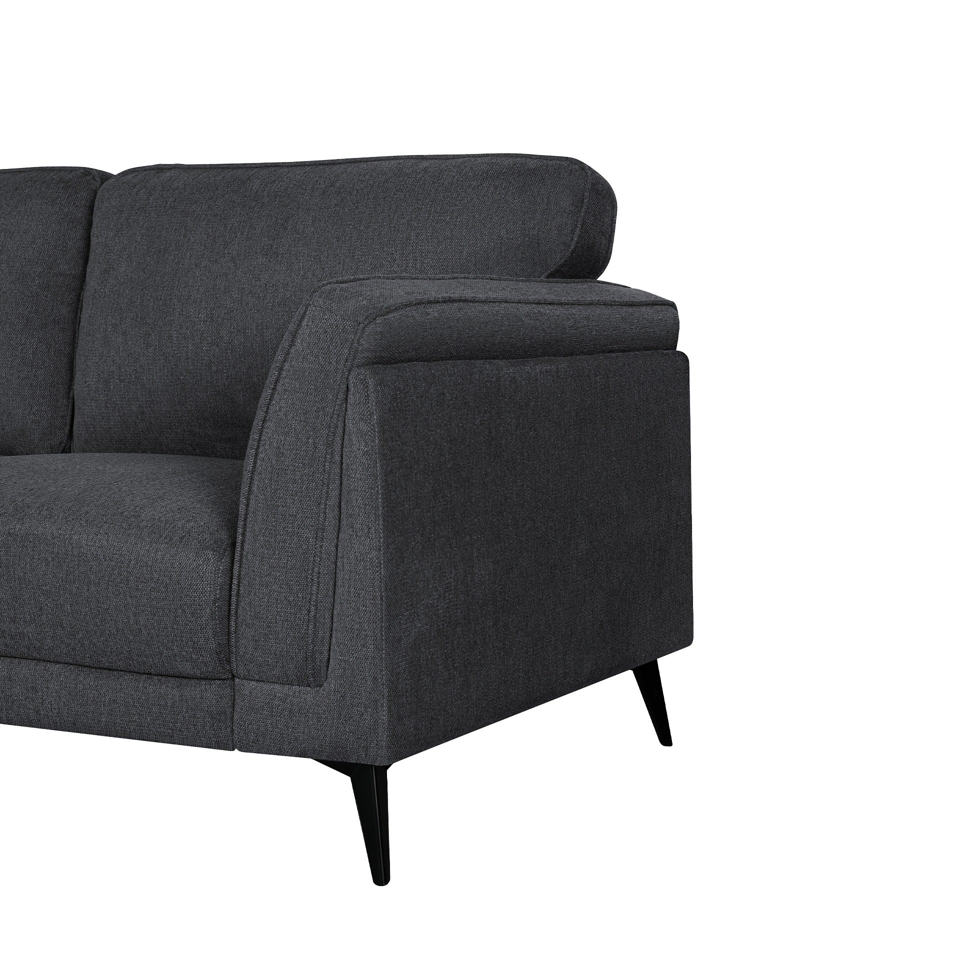 Brulo Linen 2 Seater Sofa - Dark Grey - Image 14