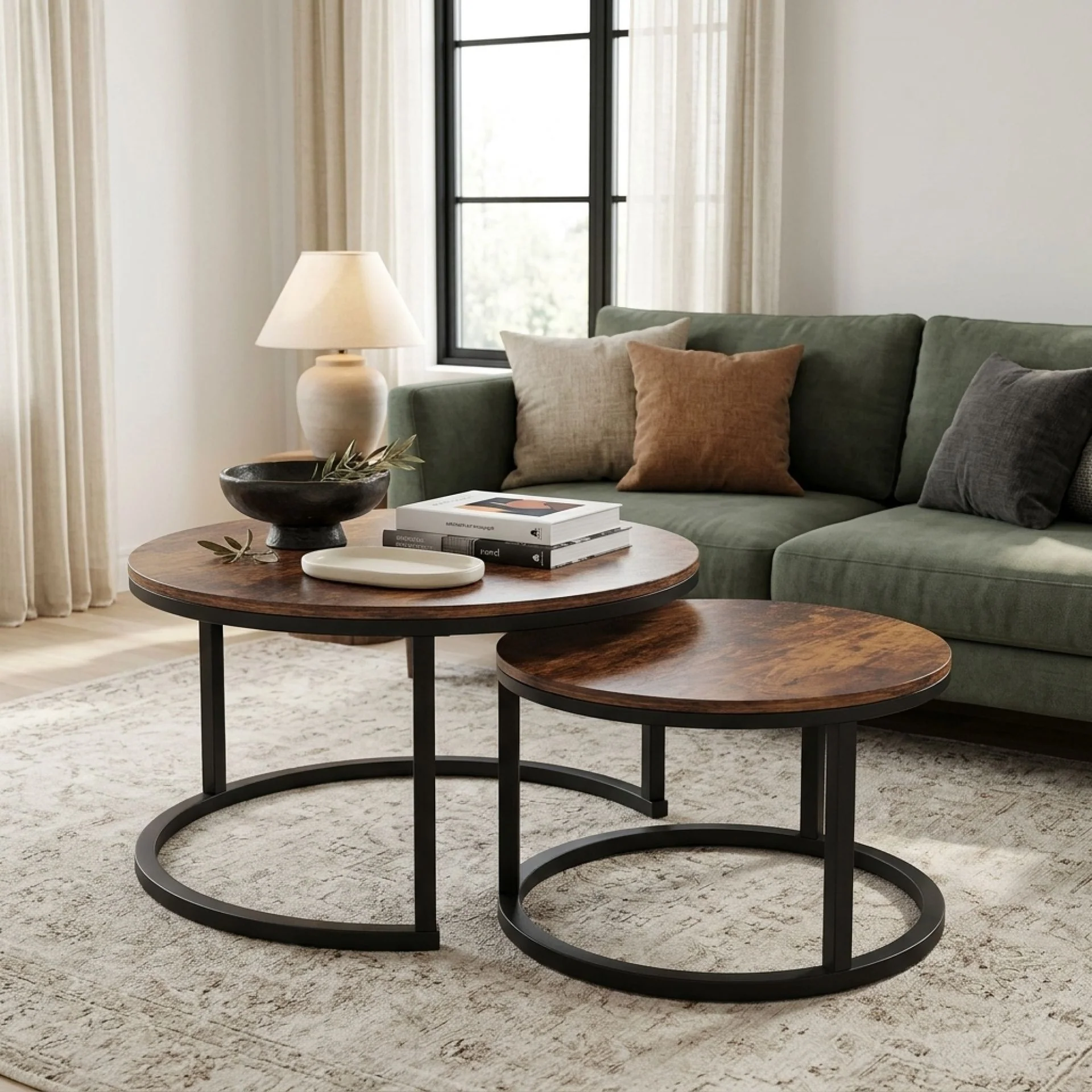 Buir Nesting Coffee Table - Set of 2 - Light Cherry - Image 3