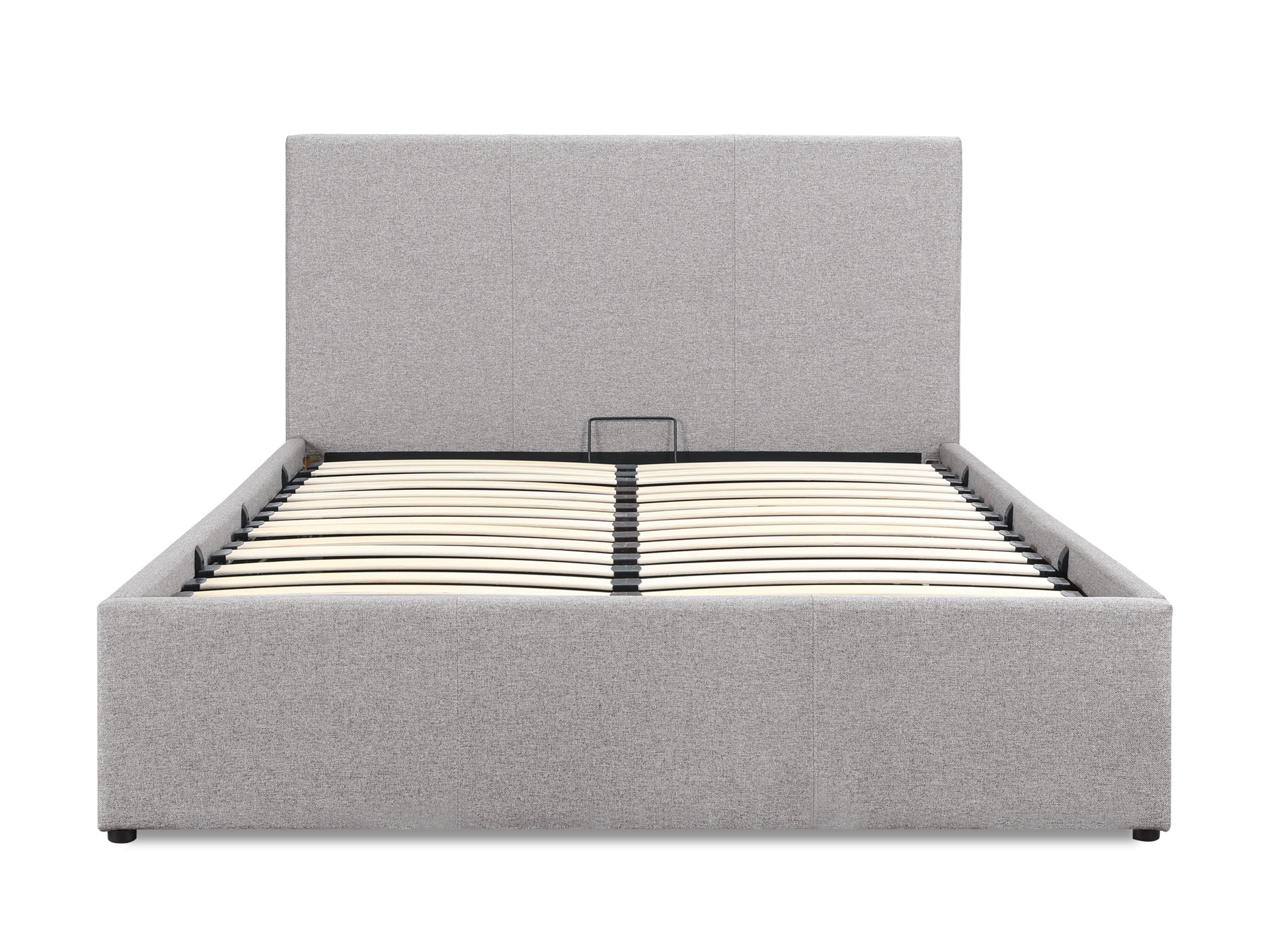 Carbine Double Gas Lift Storage Bed Frame - Light Grey - Image 4