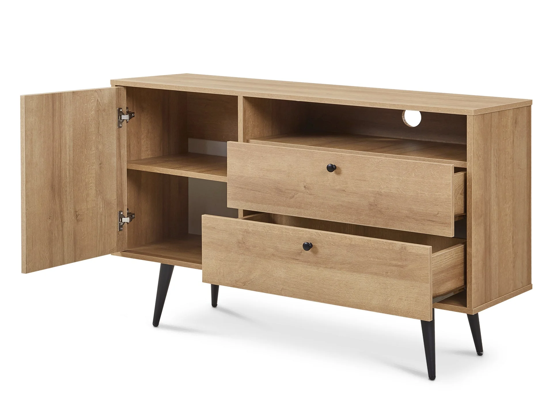 CARSON Sideboard Buffet Table - Oak - Image 6