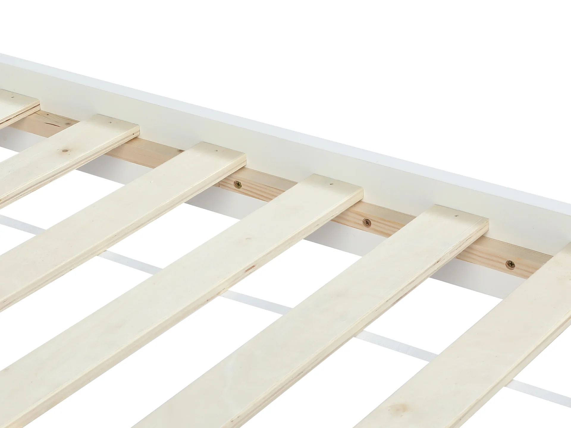 Castor Queen Wooden Bed Frame - White - Image 5