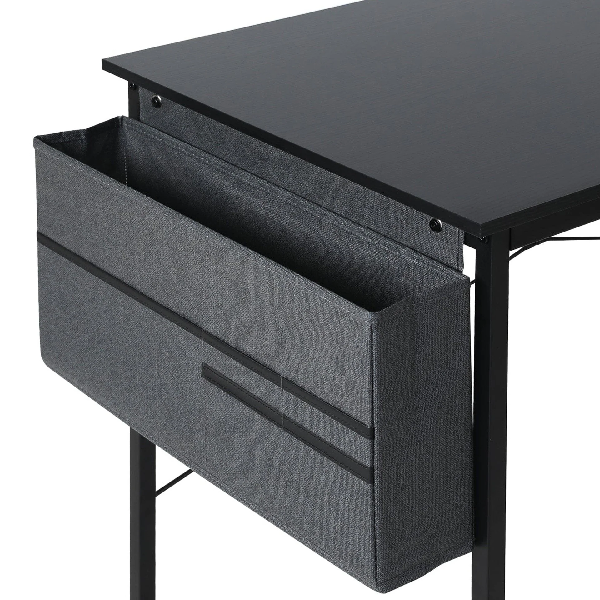 Cesar 120cm Computer Desk with Storage Bag - Black - Image 9