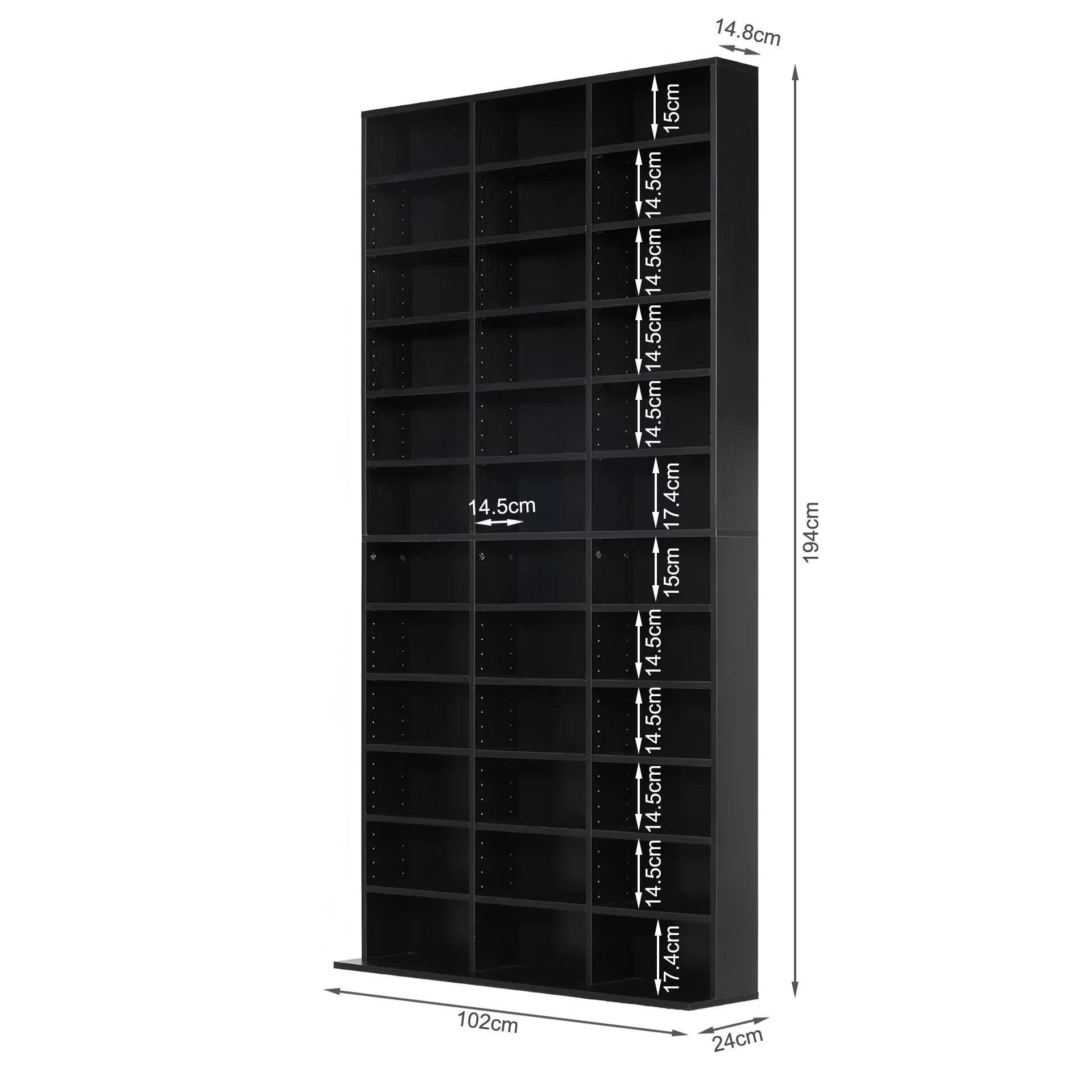 Chamo CD Storage Shelf - Black - Image 11
