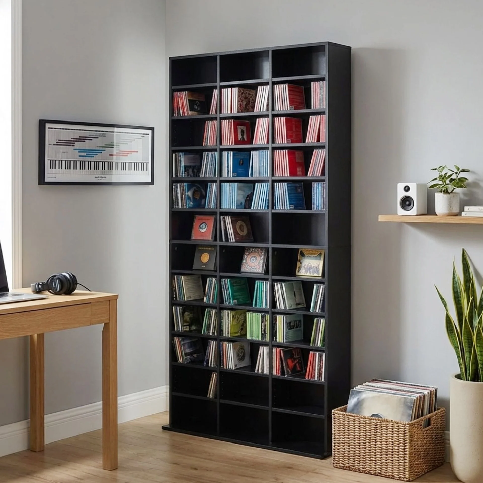 Chamo CD Storage Shelf - Black - Image 5