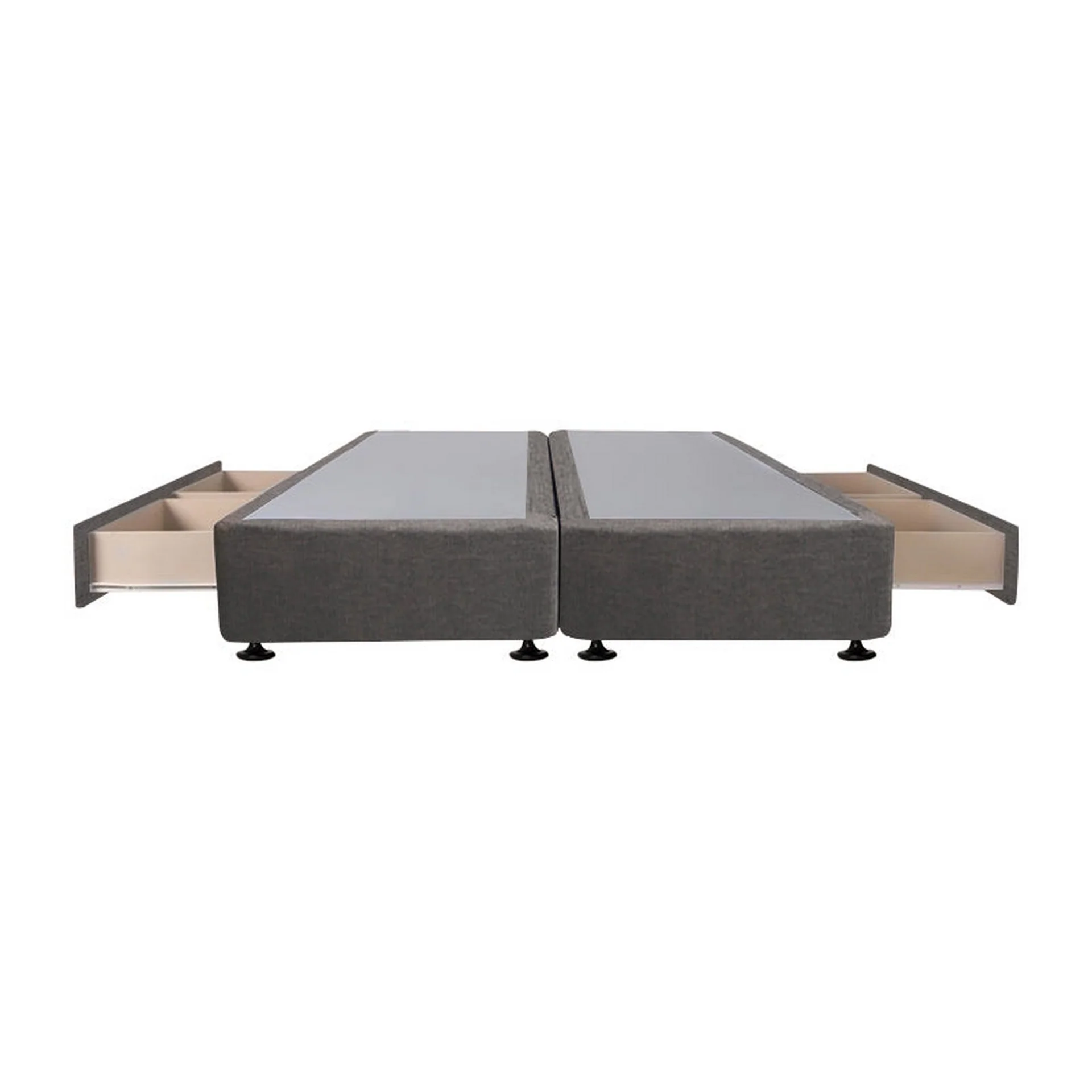 CHARLES Fabric King Split Bed Base 4 Drawers - SLATE - Image 6